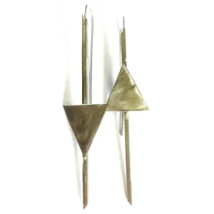 Golden Arrow Sterling Silver and Brass Earrings GAE002 by Votive Designs Jewelry