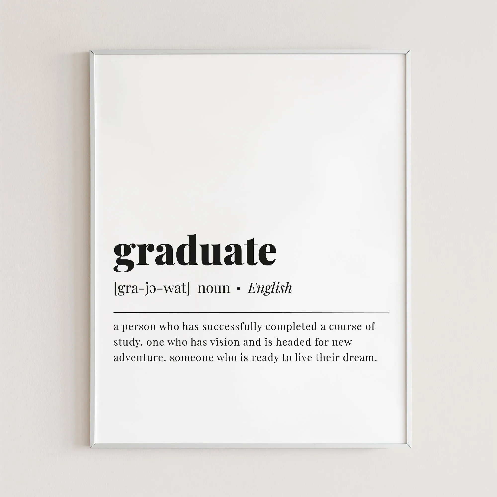 Graduate Definition Print Digital Download