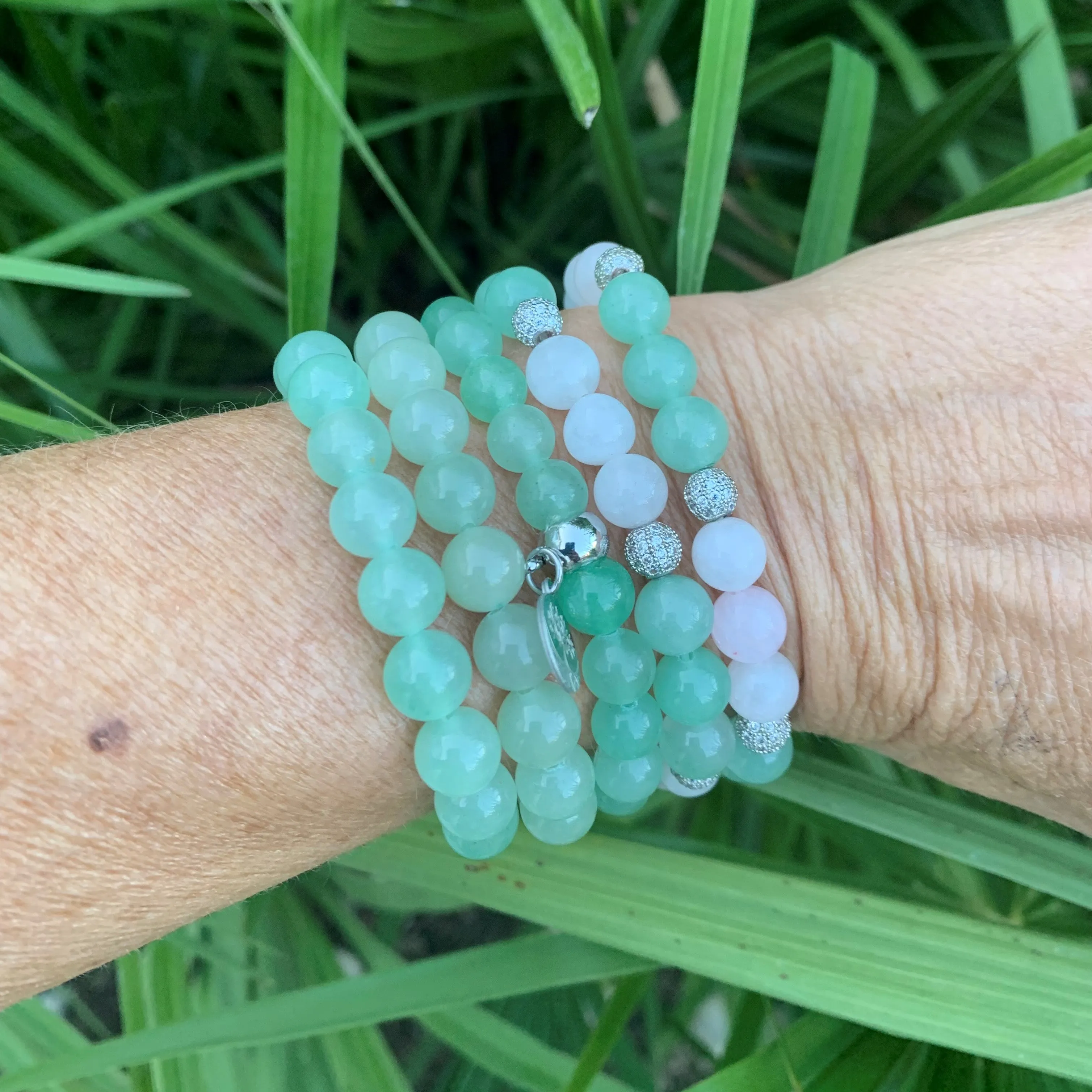 Green natural aventurine bracelet with or without finishing