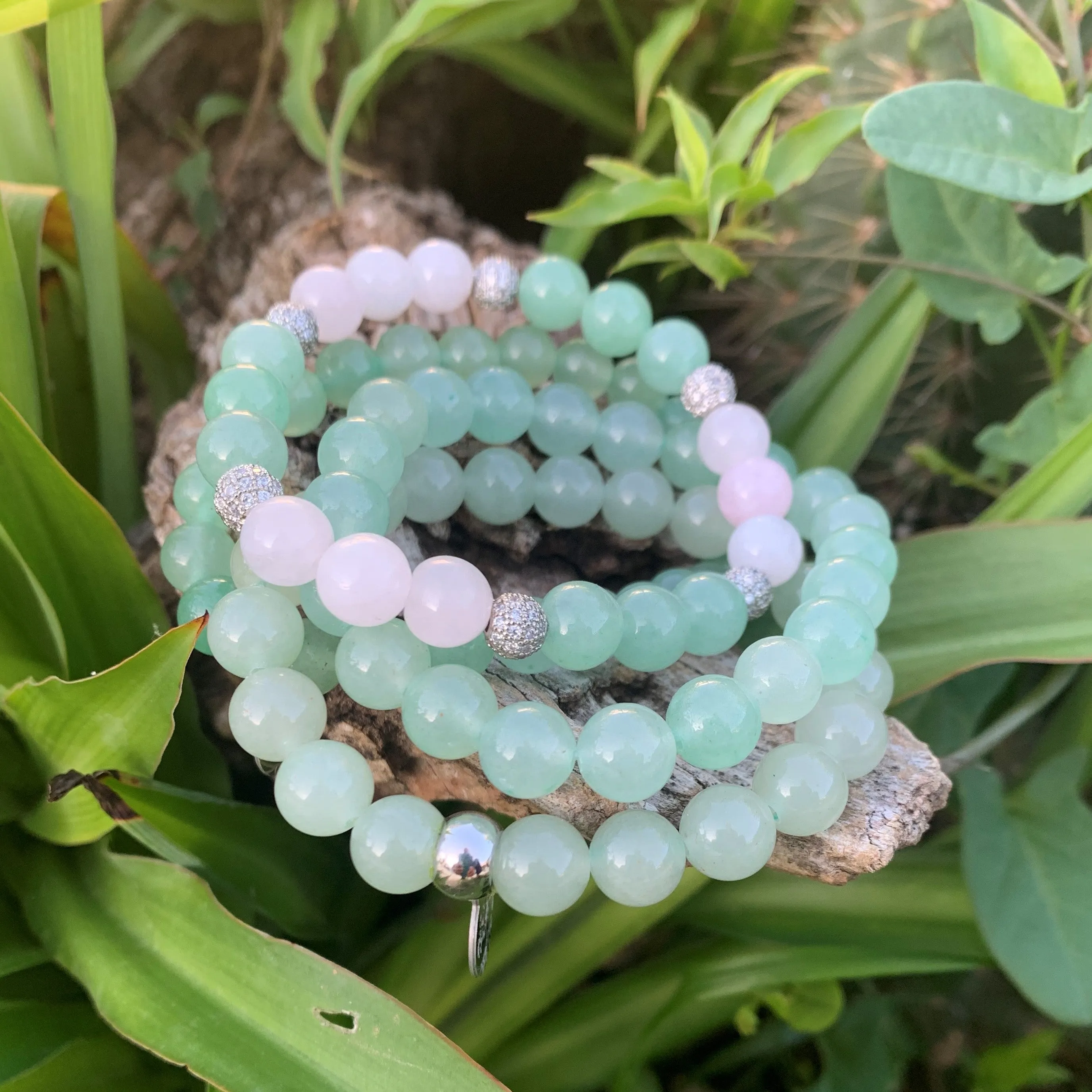 Green natural aventurine bracelet with or without finishing