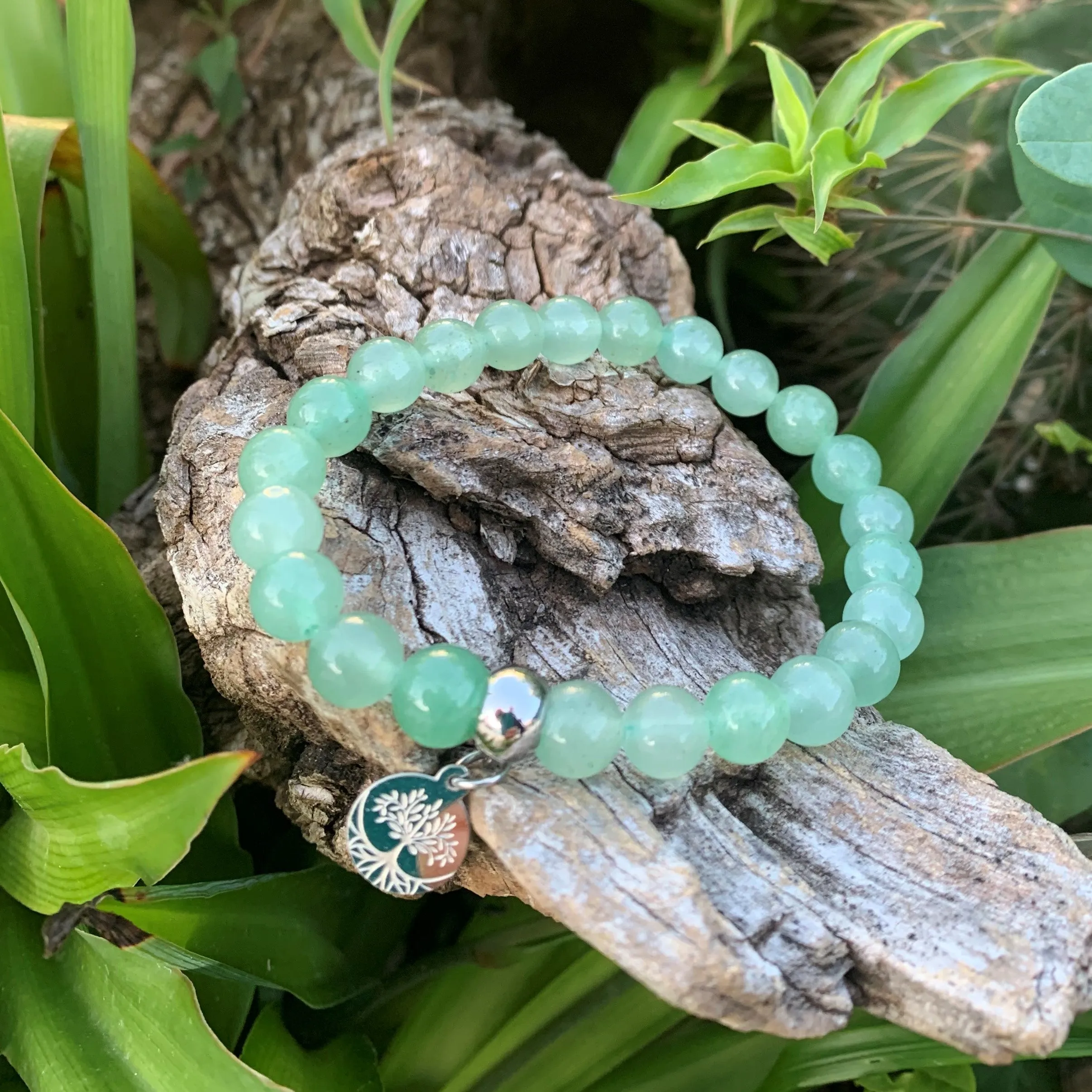 Green natural aventurine bracelet with or without finishing