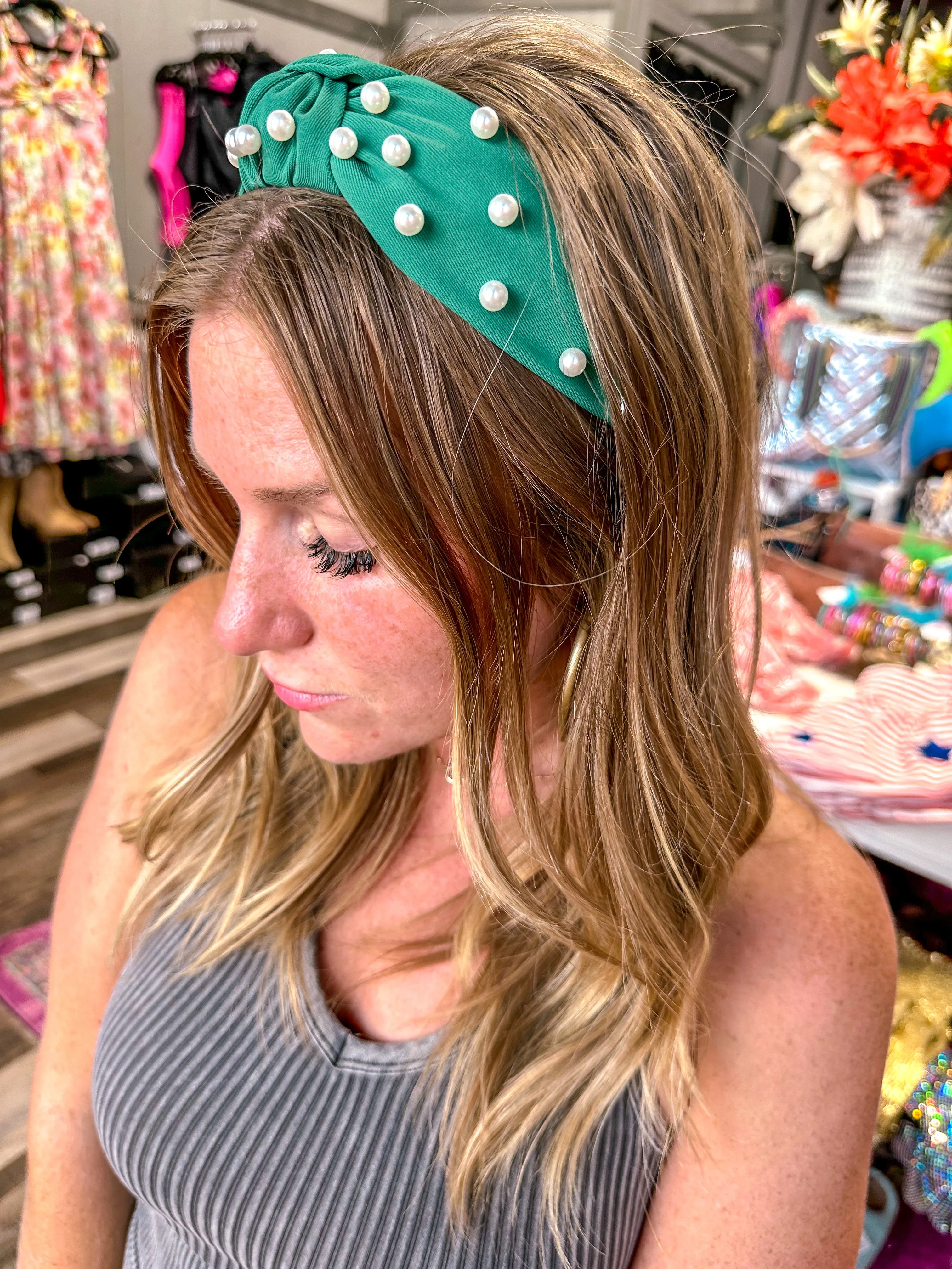 Green Pearl Headband