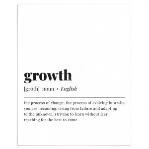 Growth Definition Print Instant Download