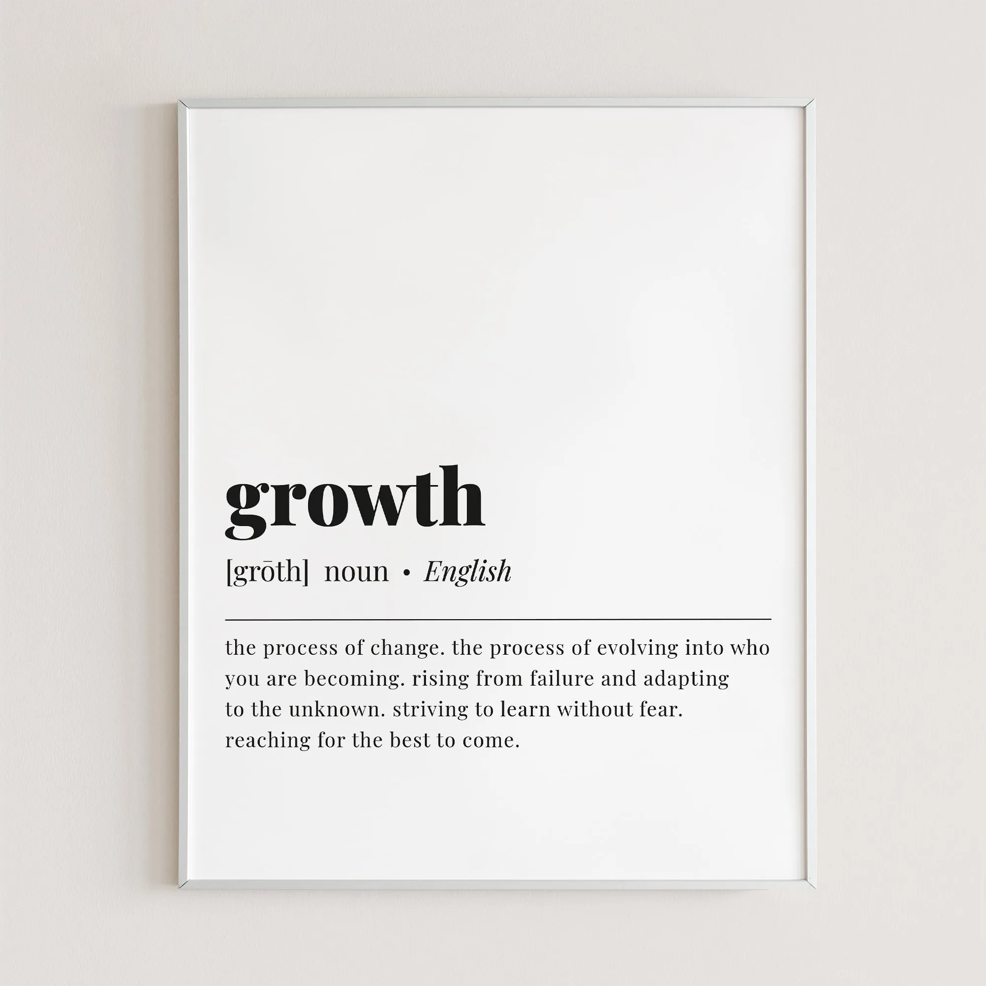 Growth Definition Print Instant Download