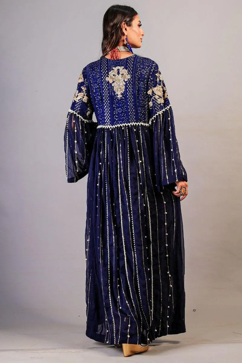 Huma Adnan - Midnight Blue - Chiffon - 2 Piece