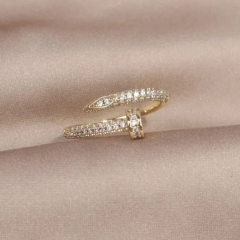 JC - Elegant Adjustable Ring: AAA zircon, ideal for women’s daily and workwear style