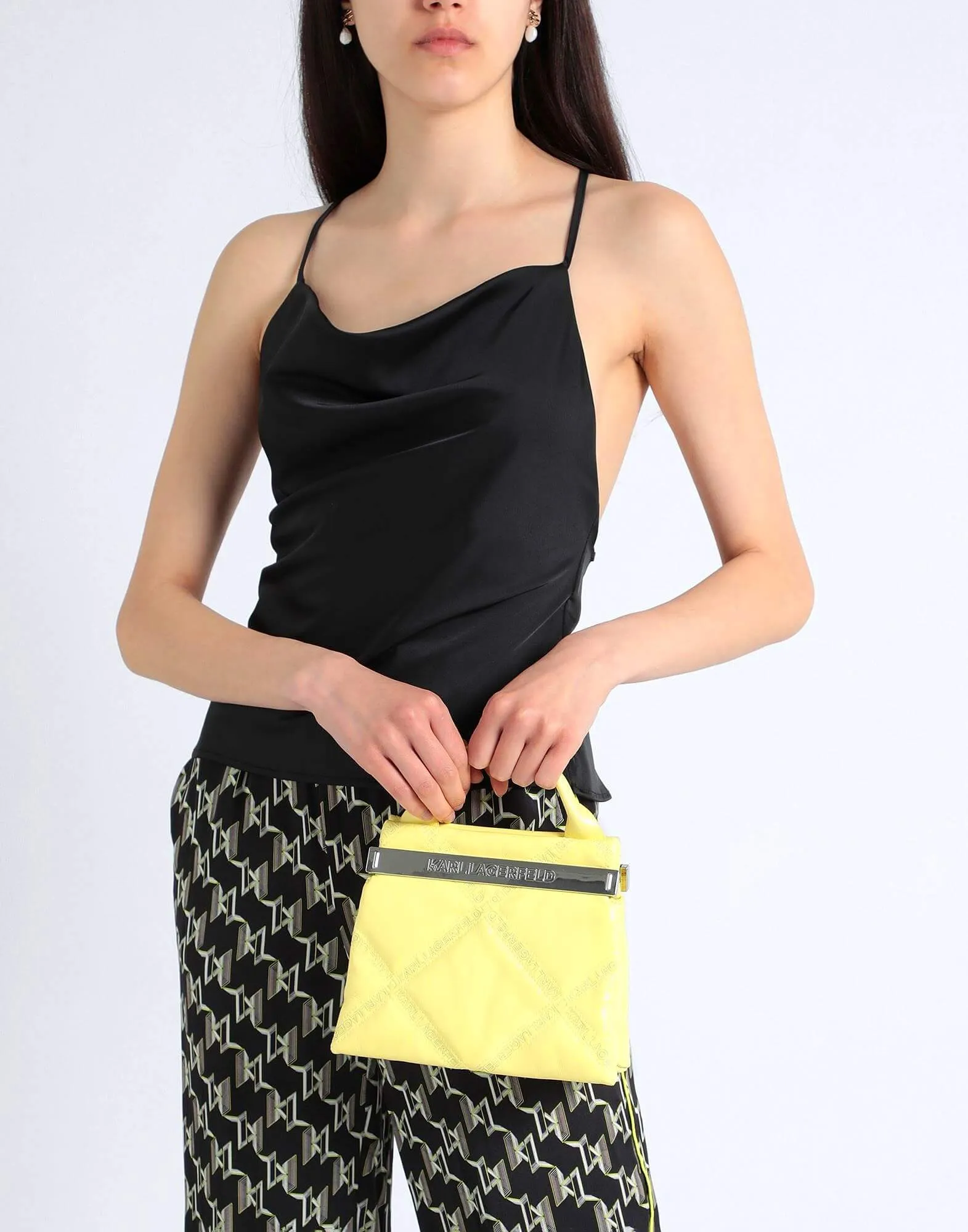 Karl Lagerfeld K/Kross Debossed Logo Bag, Yellow