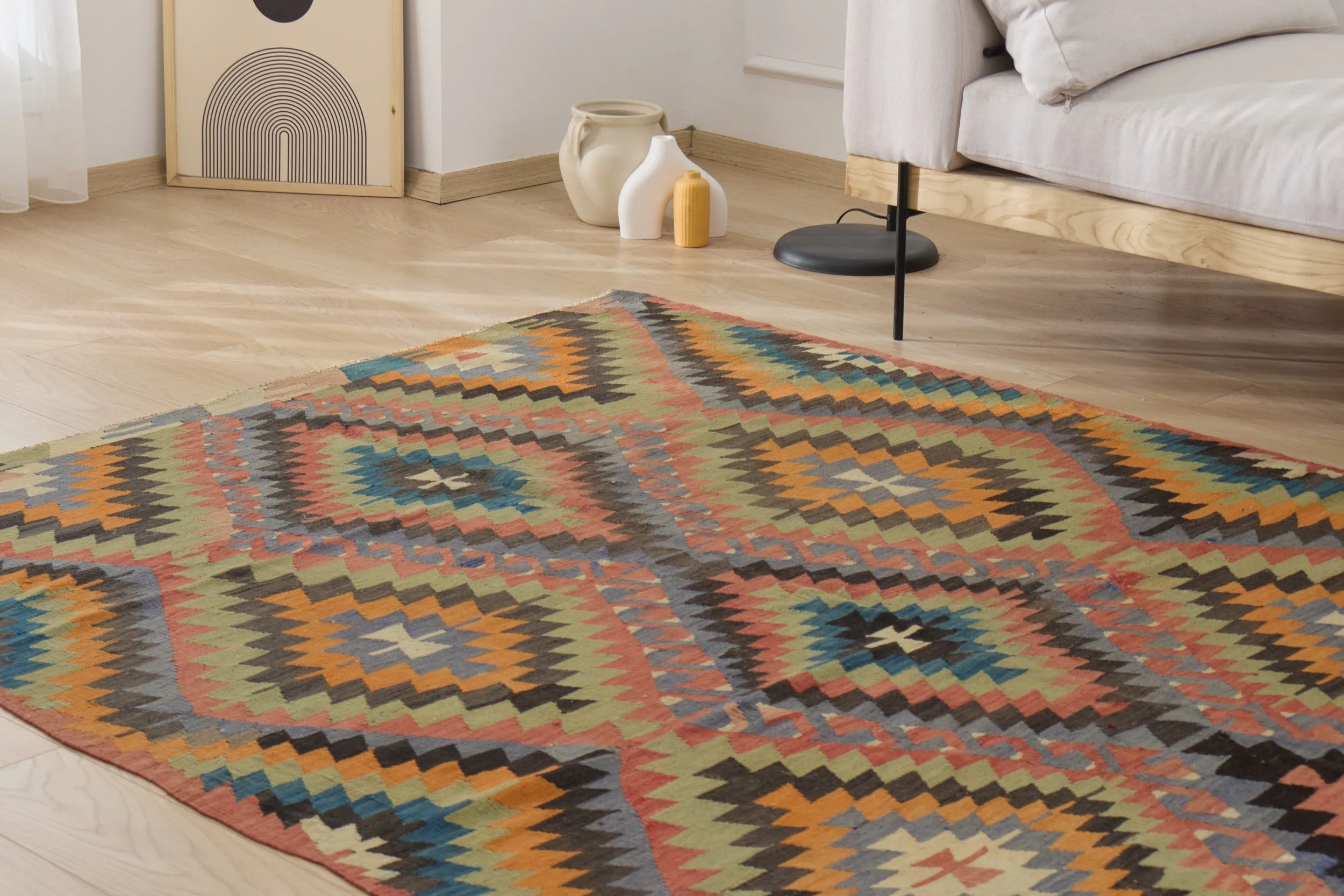 Kendra - Vintage Turkish Kilim Rug