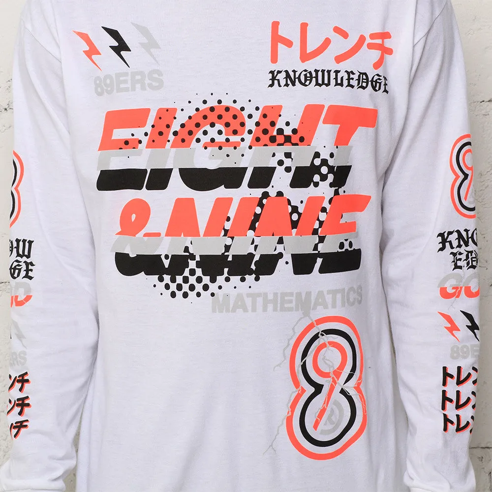 Knowledge L/S T Shirt White Infrared