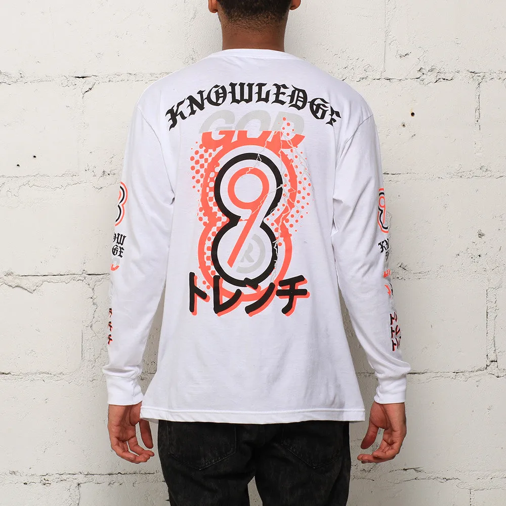 Knowledge L/S T Shirt White Infrared