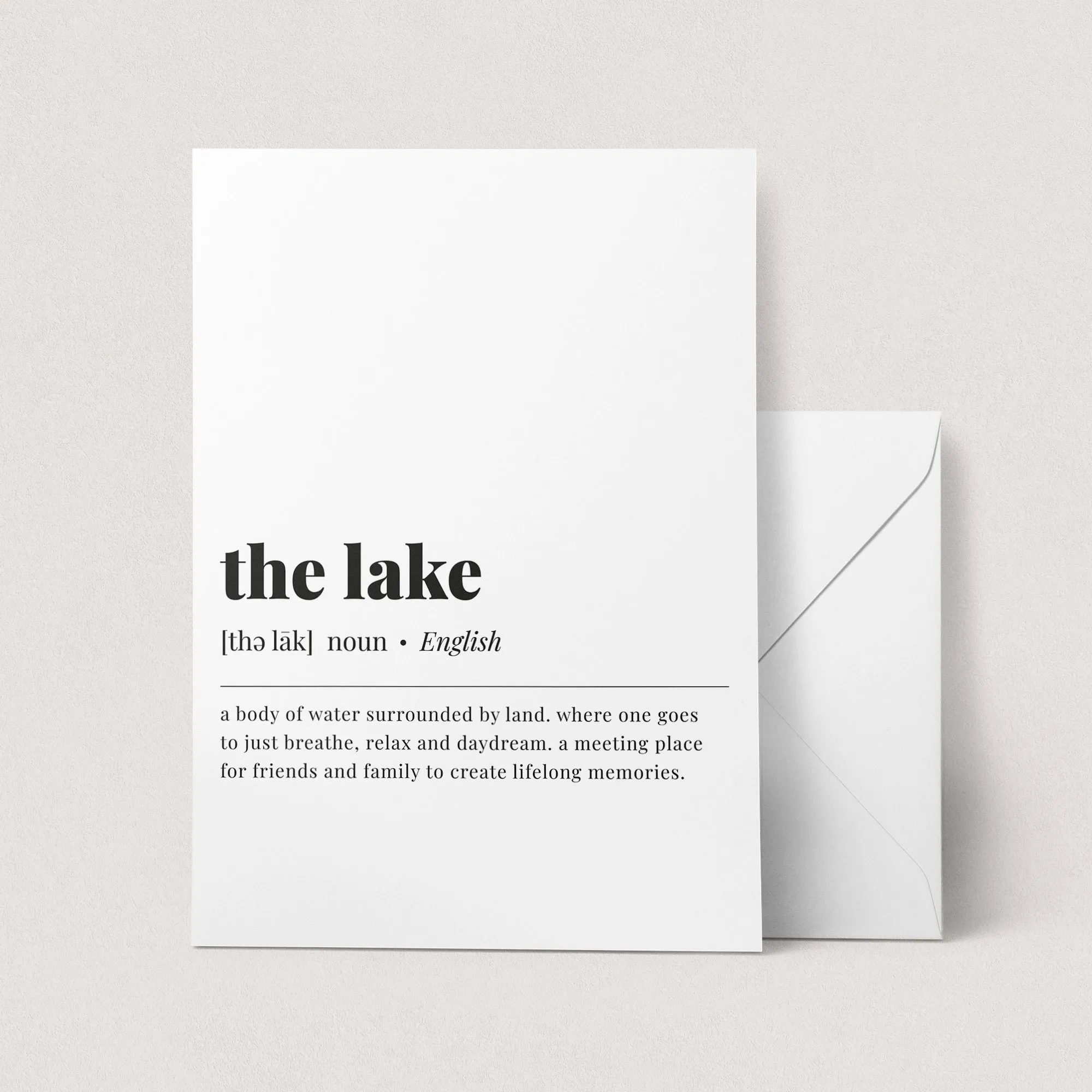 Lake Definition Print Instant Download