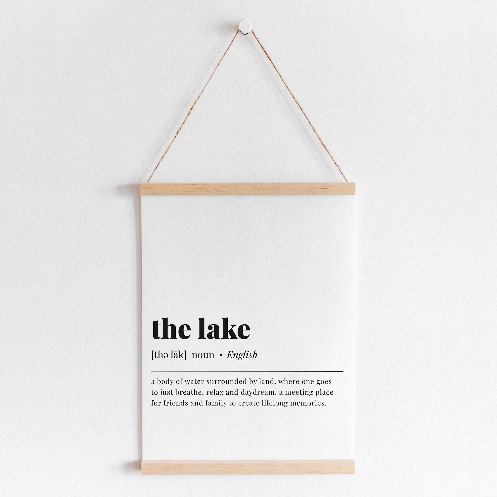 Lake Definition Print Instant Download