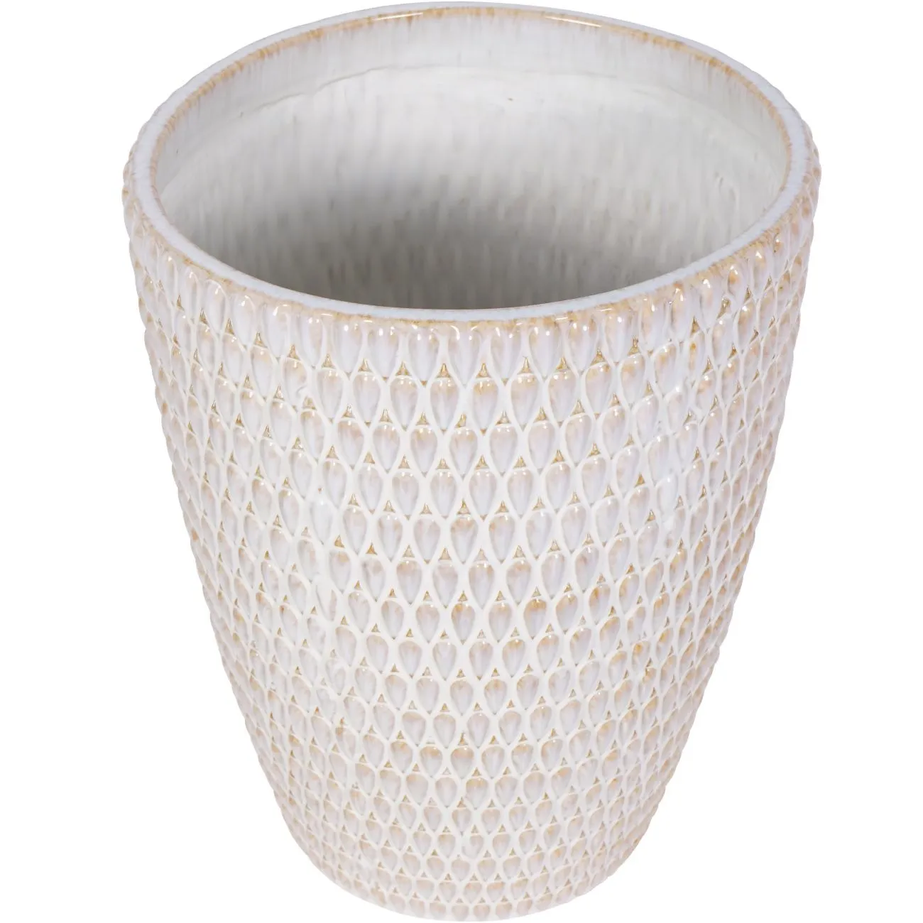 Libra Interiors Mediterranean Planter with Cream Reactive Glaze – Extra Large