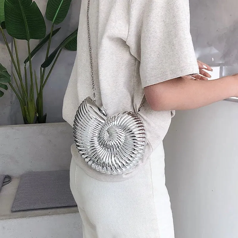 Luxy Moon Unique Design Conch Acrylic Clutch Purse