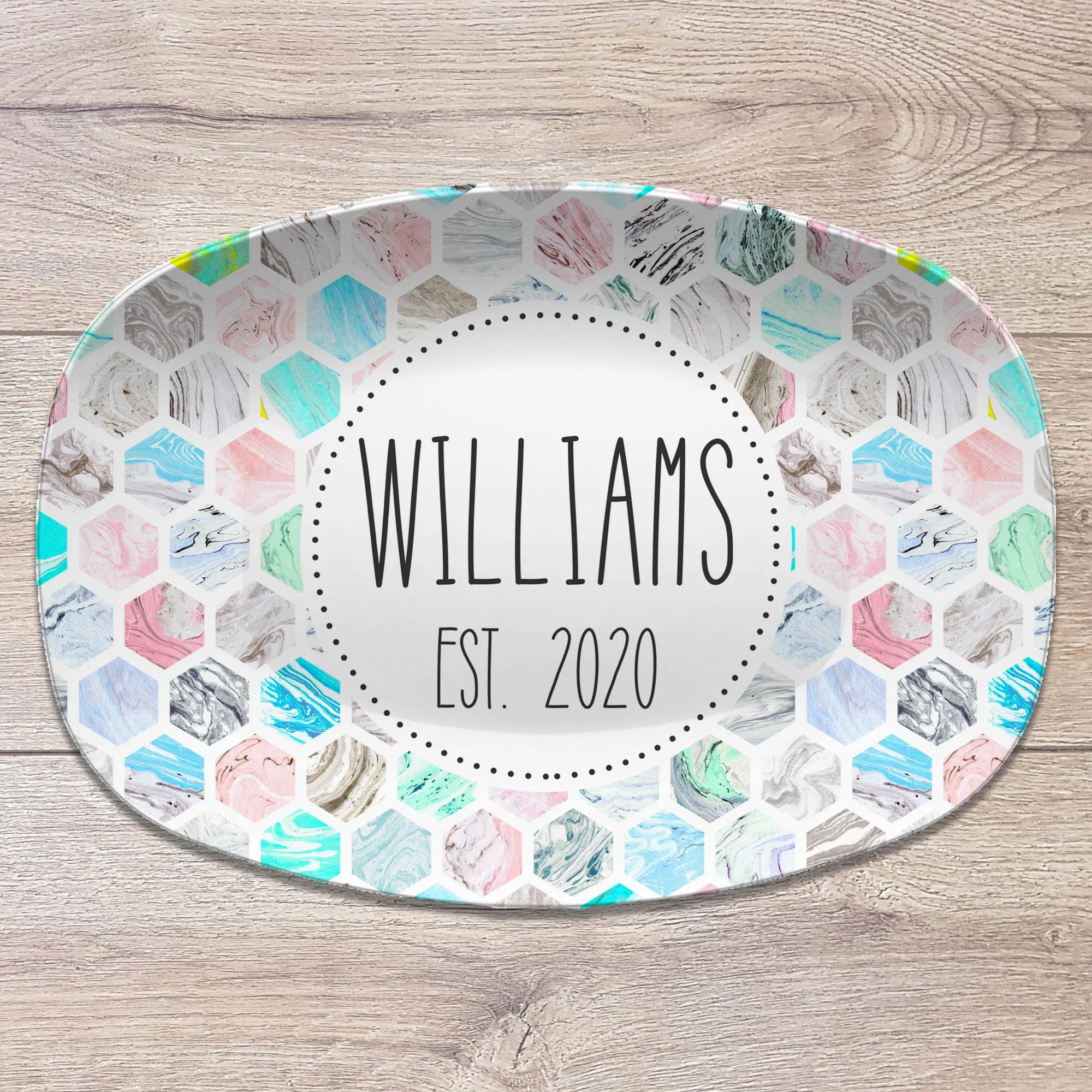 Marble Tile Personalized Platters