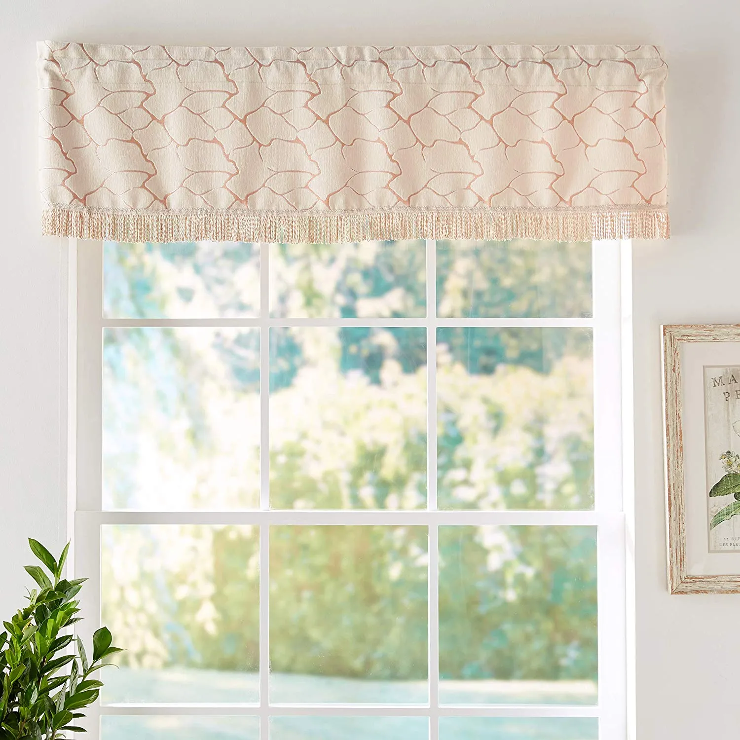 Milano Arts Artistic Design Decorative Window Treatment Rod Pocket Curtain Straight Valance