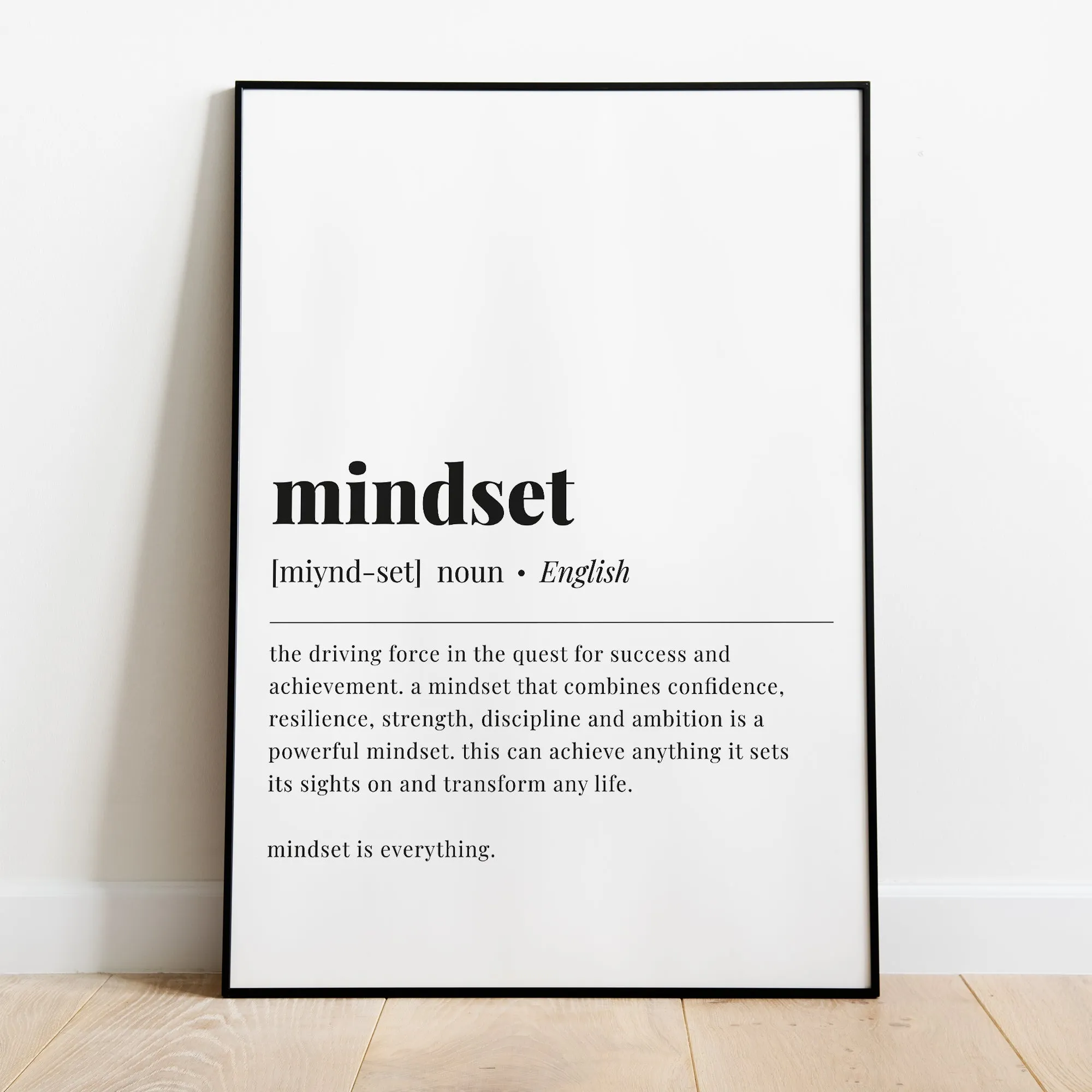 Mindset Definition Print Digital Download