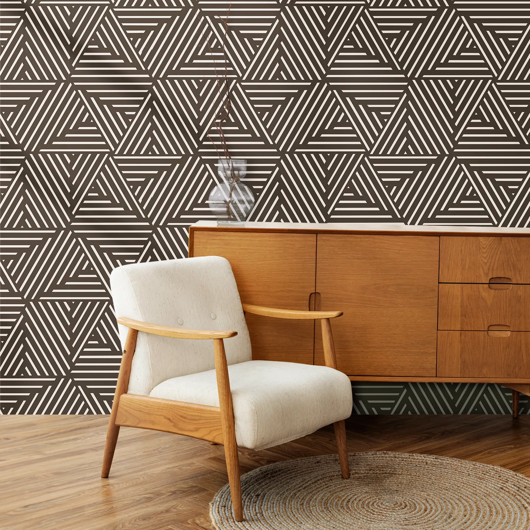 Mirage Abstract and Geometric Theme Modern Room Wallpaper