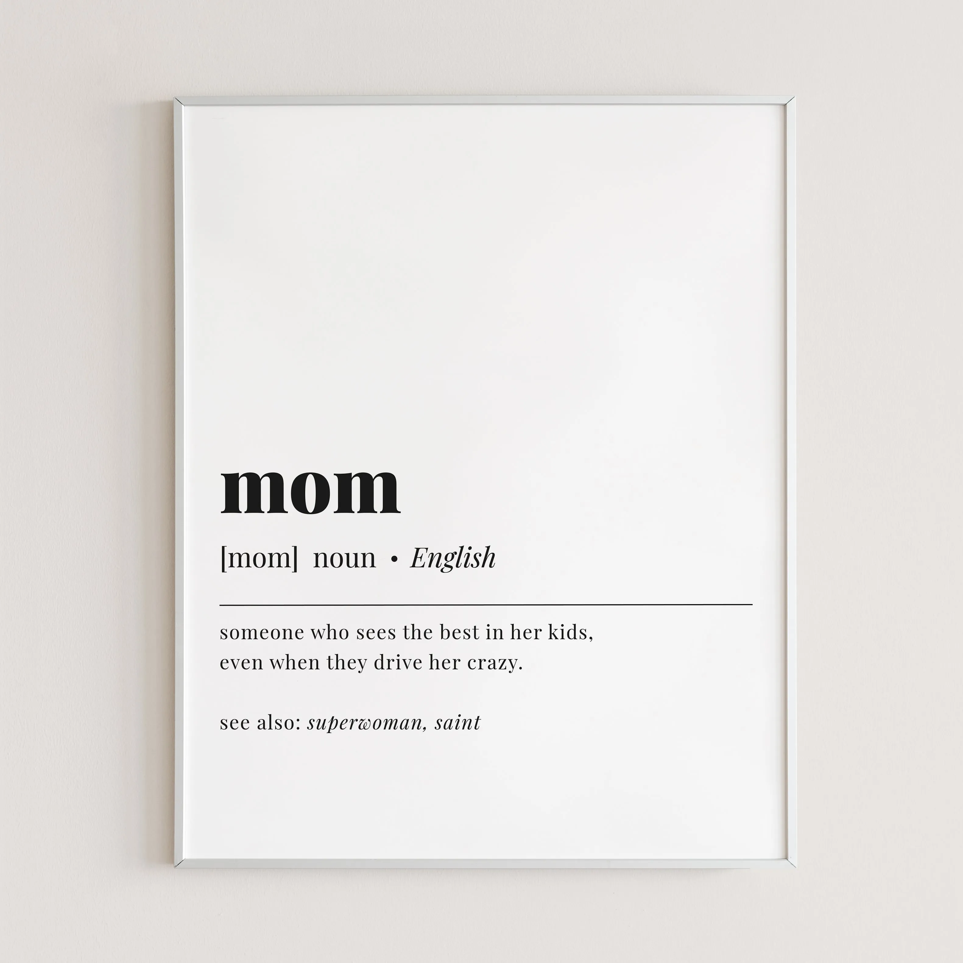 Mom Definition Print Instant Download