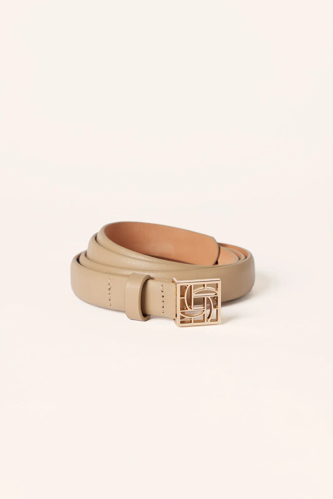 Monogram Belt Almond