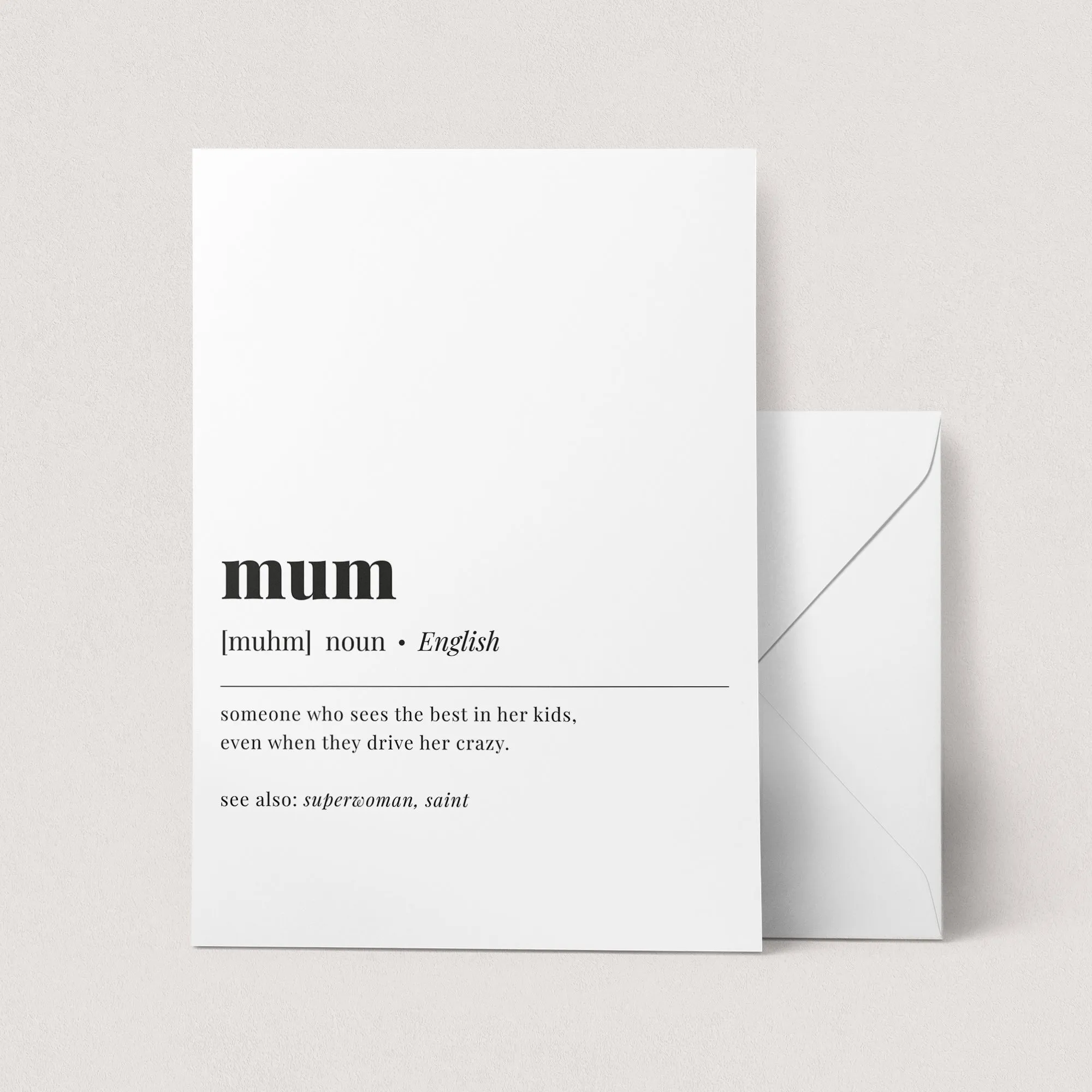 Mum Definition Print Instant Download