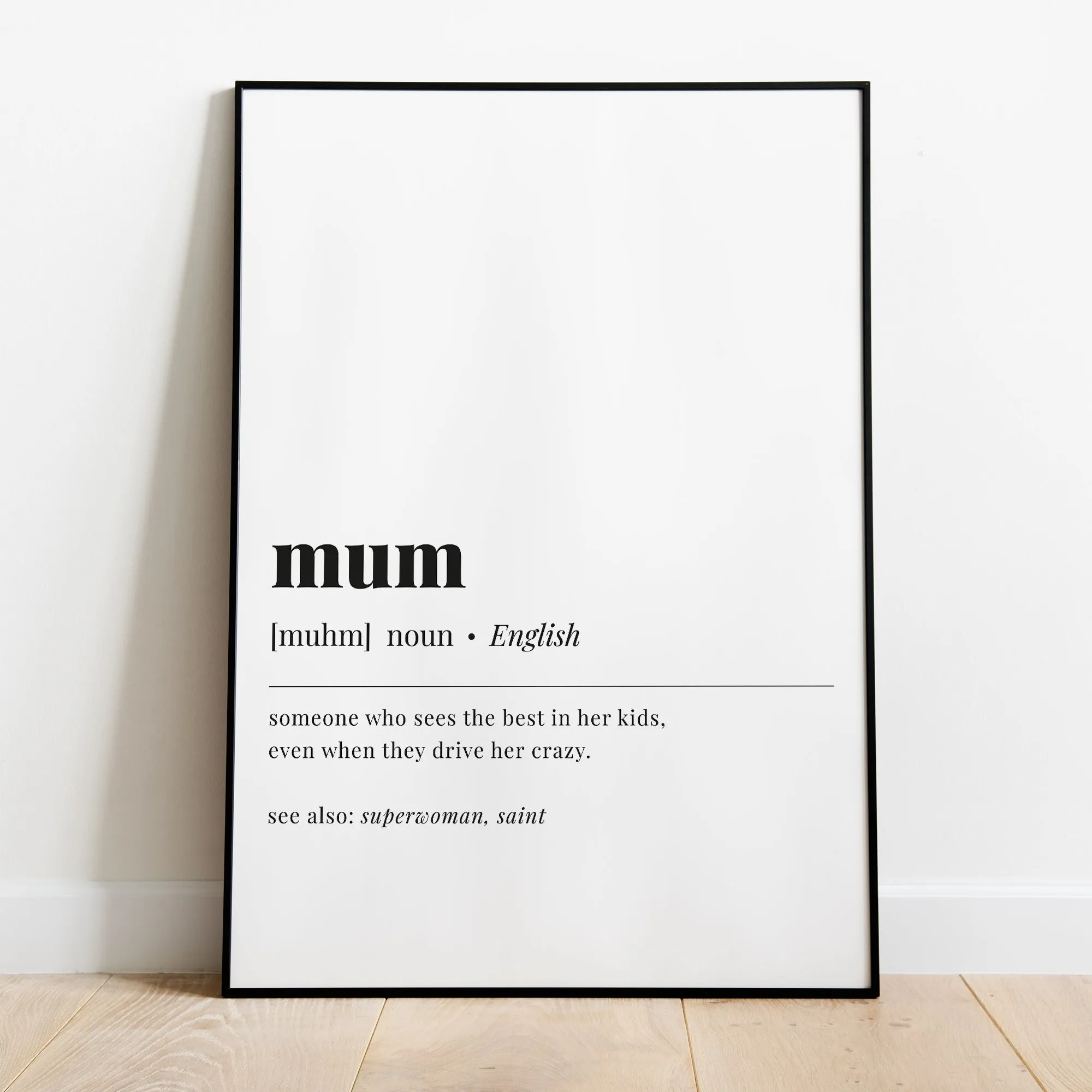 Mum Definition Print Instant Download