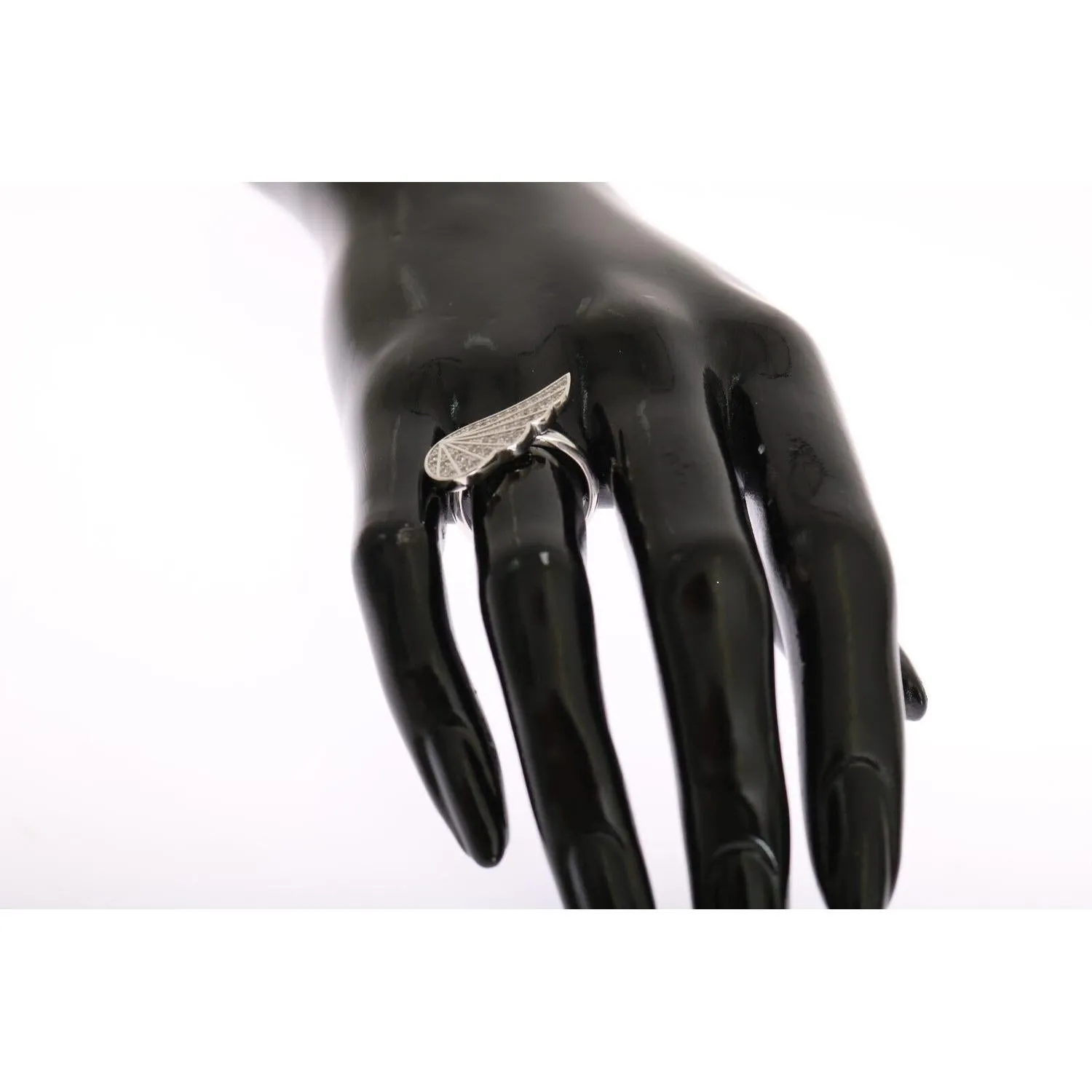 Nialaya Elegant Sterling Silver CZ Crystal Ring