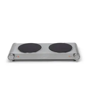 Open Box - Salton Infrared Cooktop Double Burner - Silver