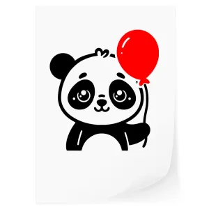 Panda with Balloon DTF Transfer