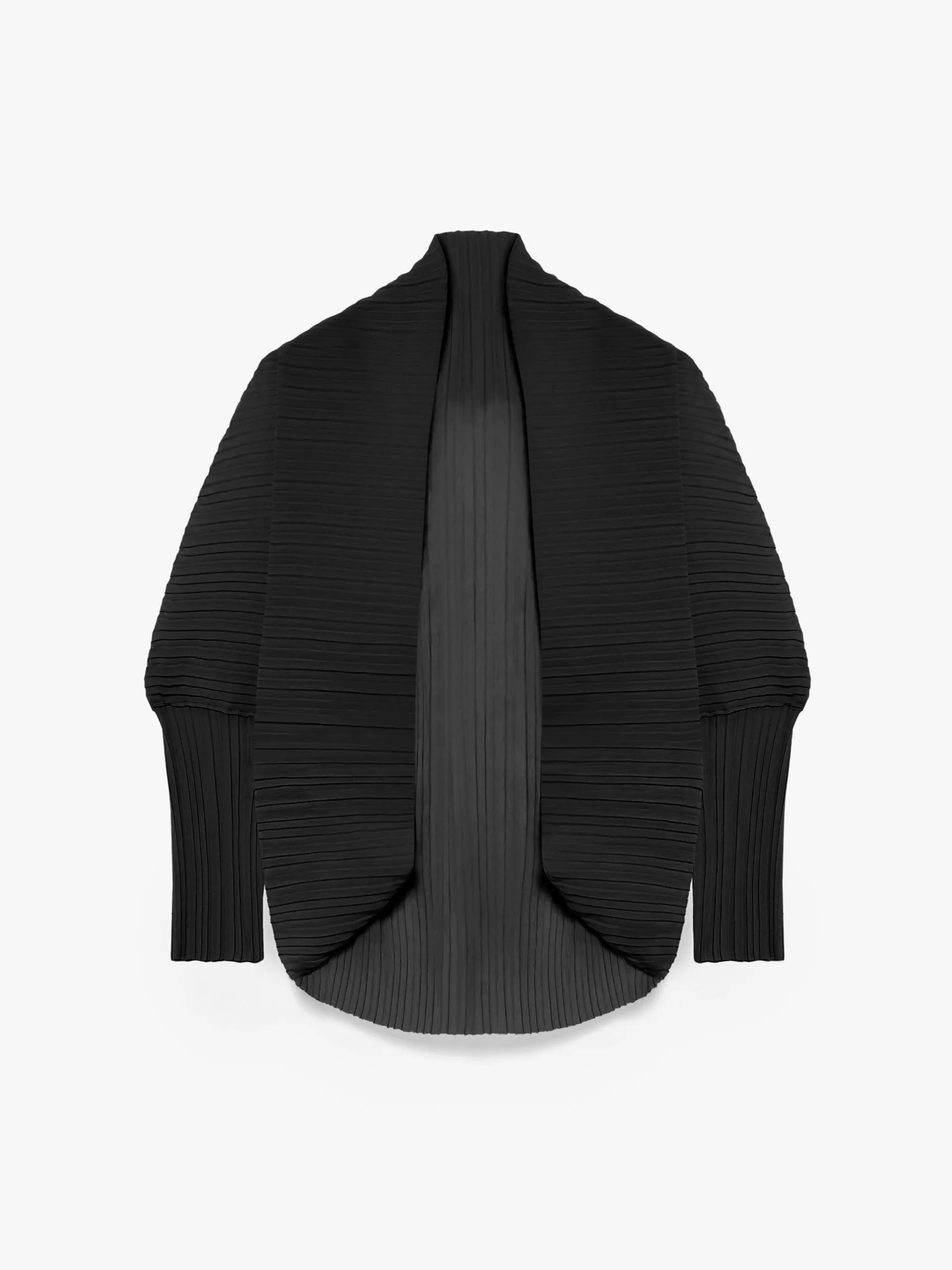 Plissé-pleated shrug