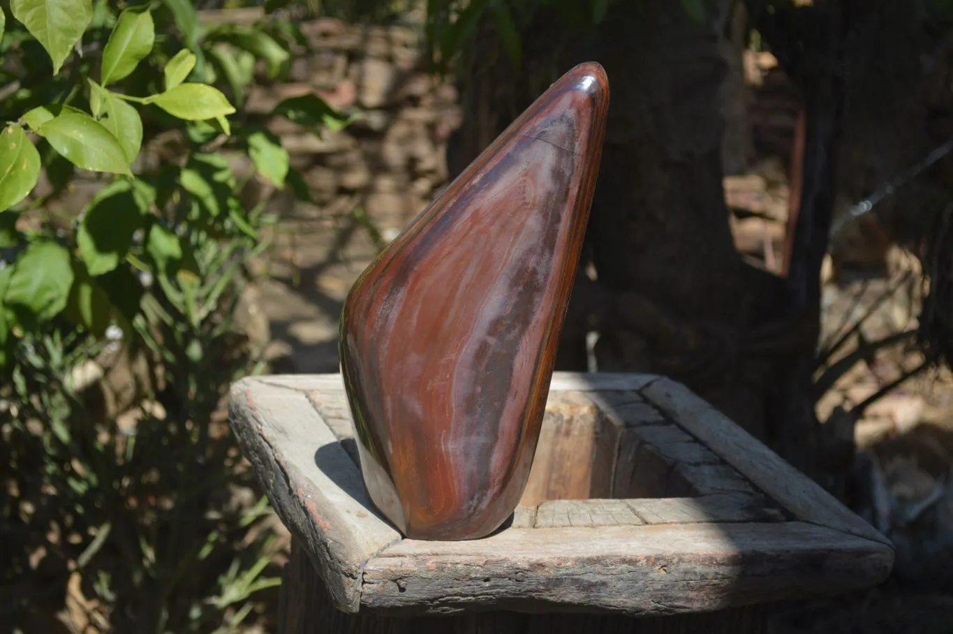 Polished Banded Tiger Iron Jasper Standing Free Form x 1 From Prieska, Northern Cape