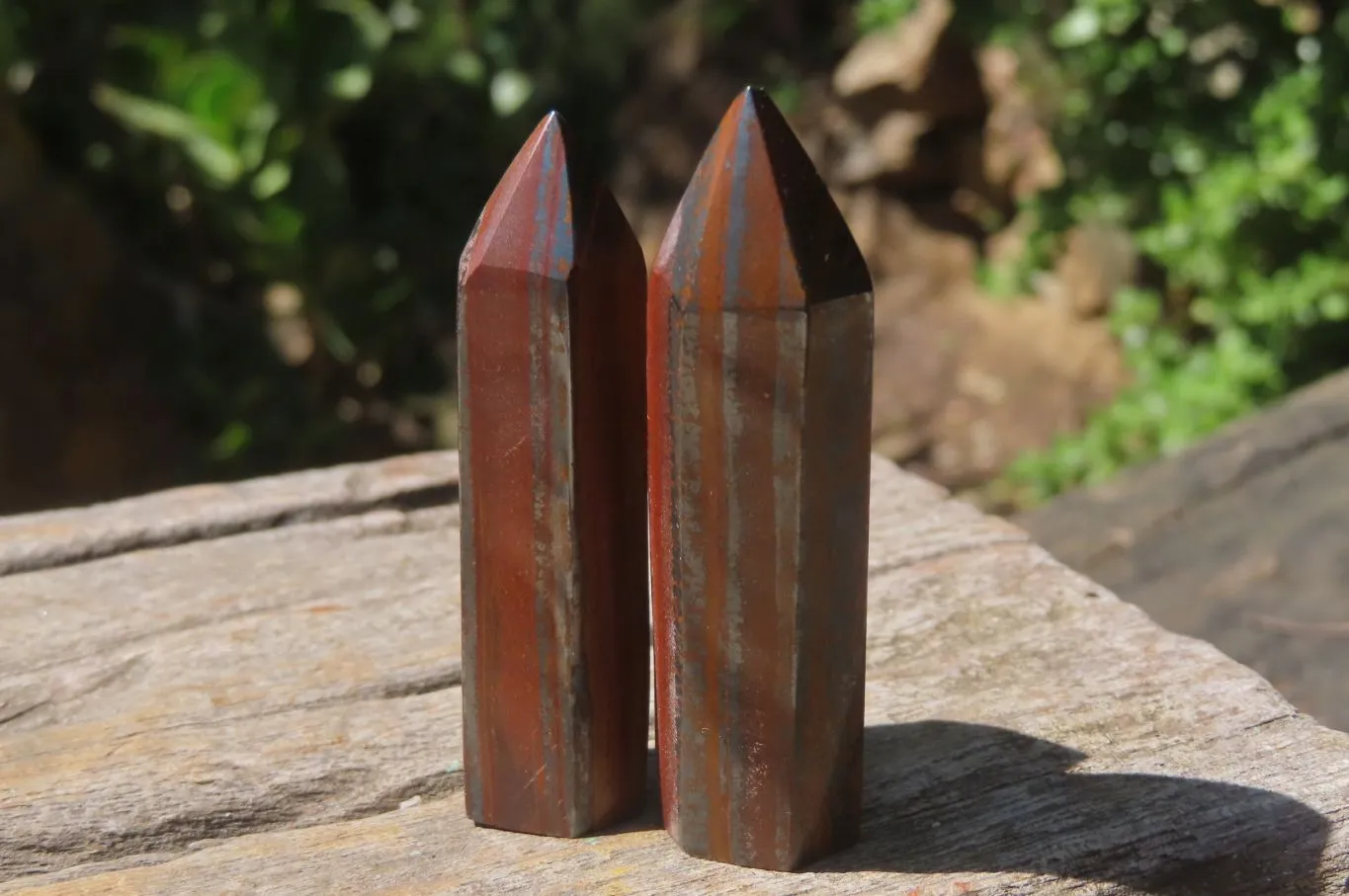 Polished Tiger Iron Jasper Points x 20 From South Africa