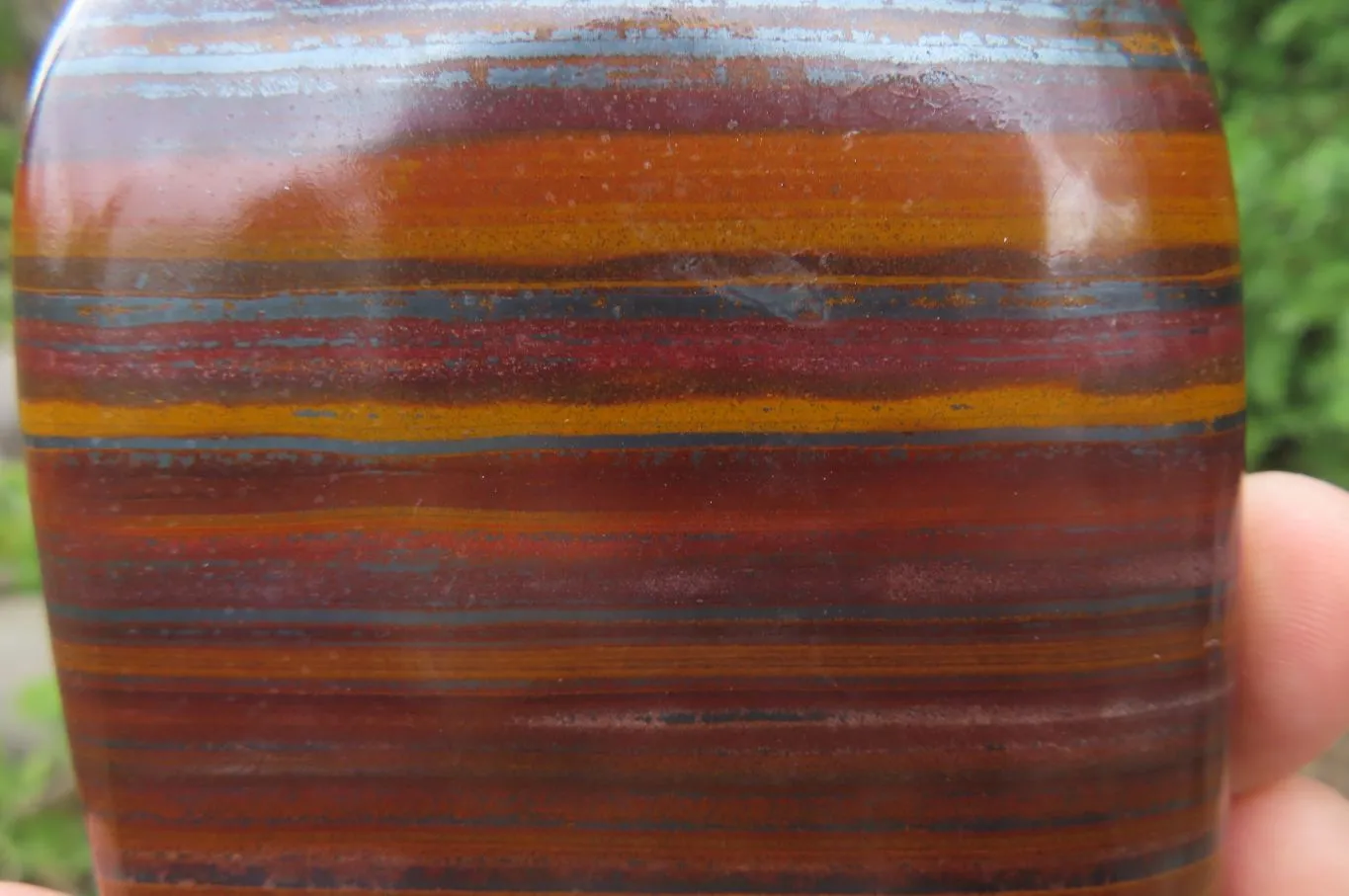 Polished Tiger Iron Jasper Standing Free Forms x 4 From Northern Cape, South Africa