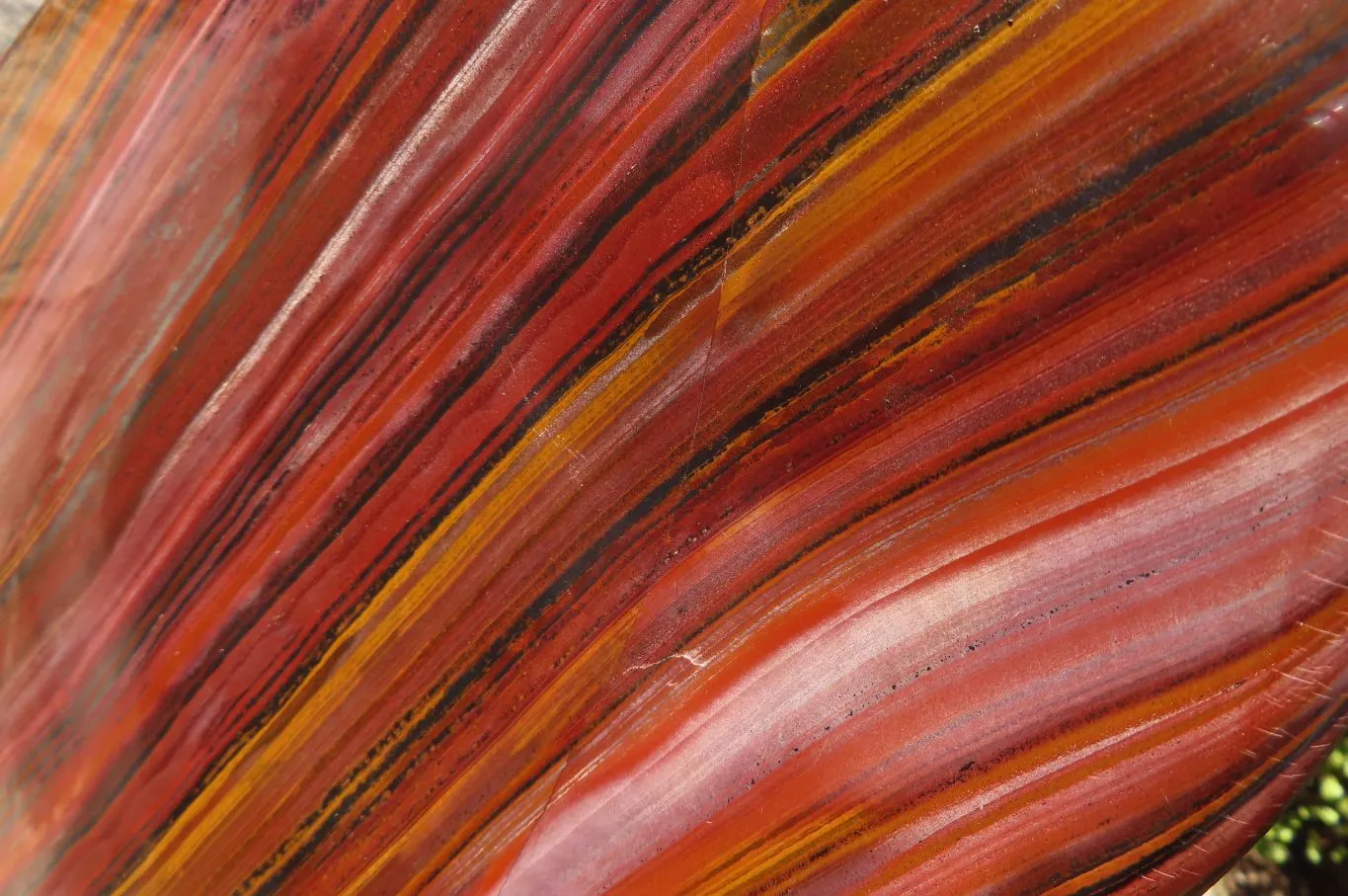 Polished XXL Banded Tiger Iron Jasper Display Piece x 1 From South Africa