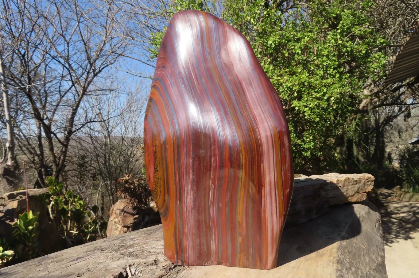 Polished XXL Banded Tiger Iron Jasper Display Piece x 1 From South Africa