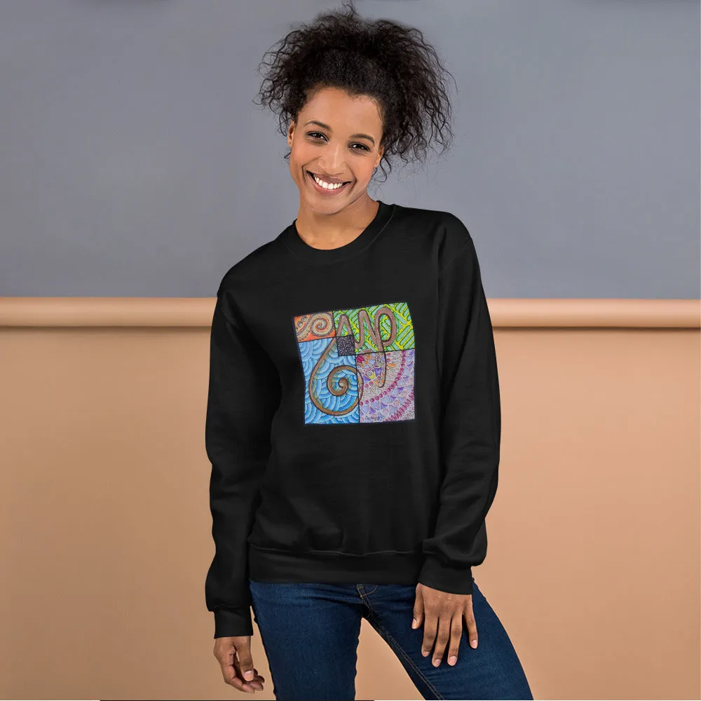 Pullover Sweatshirt with Arabic Calligraphy - Sabr (صَبْرٌ‎)