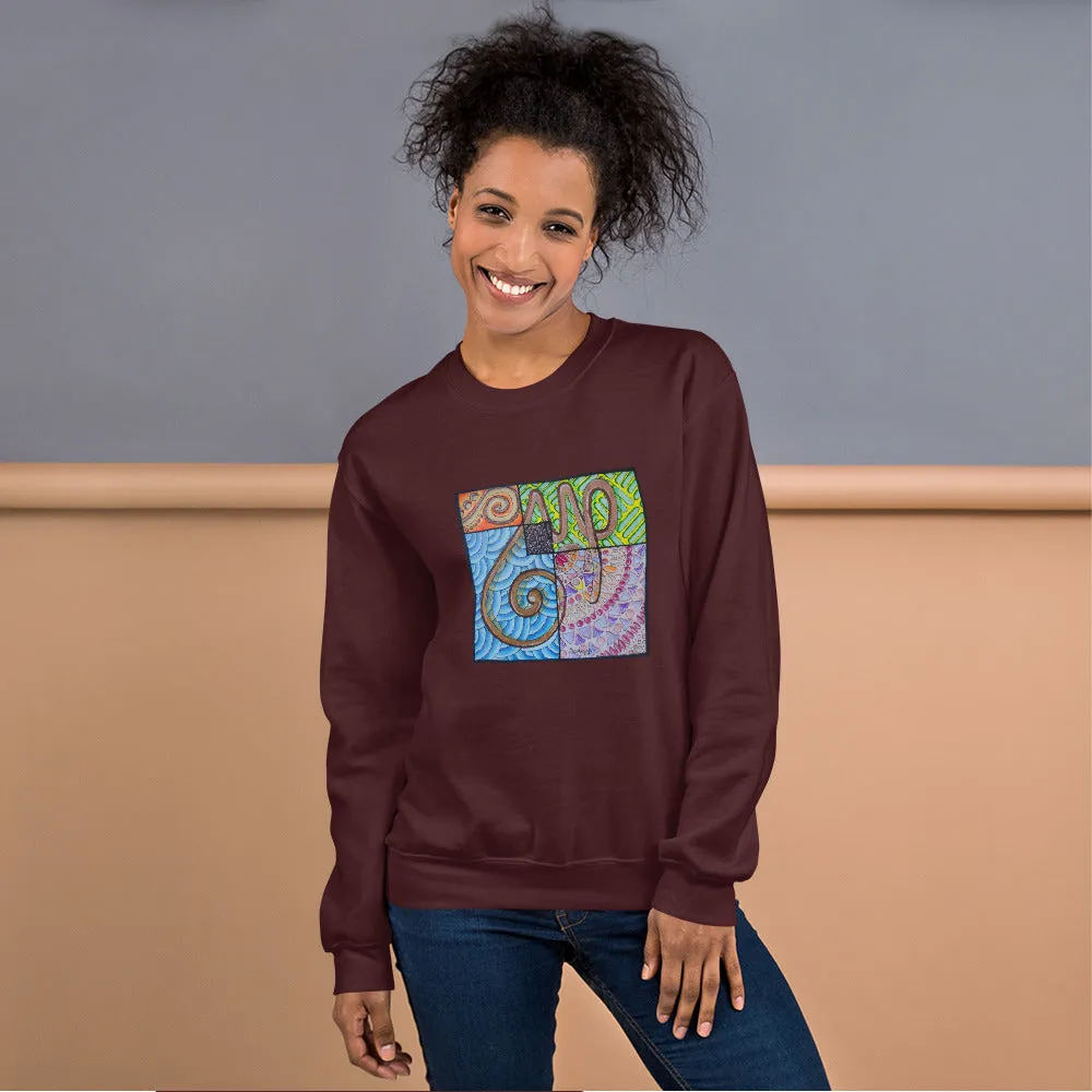 Pullover Sweatshirt with Arabic Calligraphy - Sabr (صَبْرٌ‎)