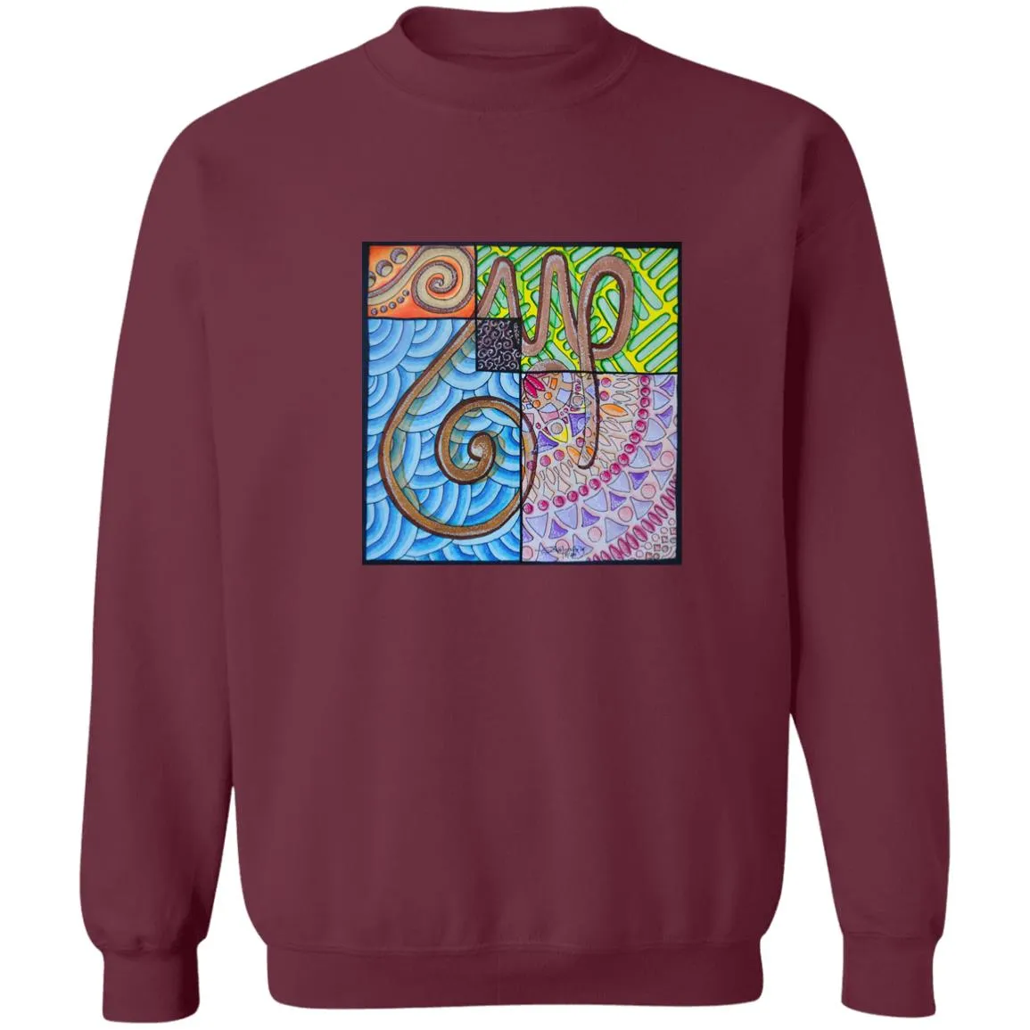 Pullover Sweatshirt with Arabic Calligraphy - Sabr (صَبْرٌ‎)