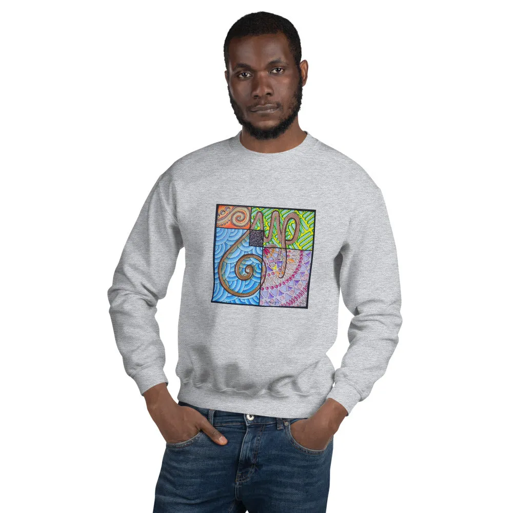 Pullover Sweatshirt with Arabic Calligraphy - Sabr (صَبْرٌ‎)