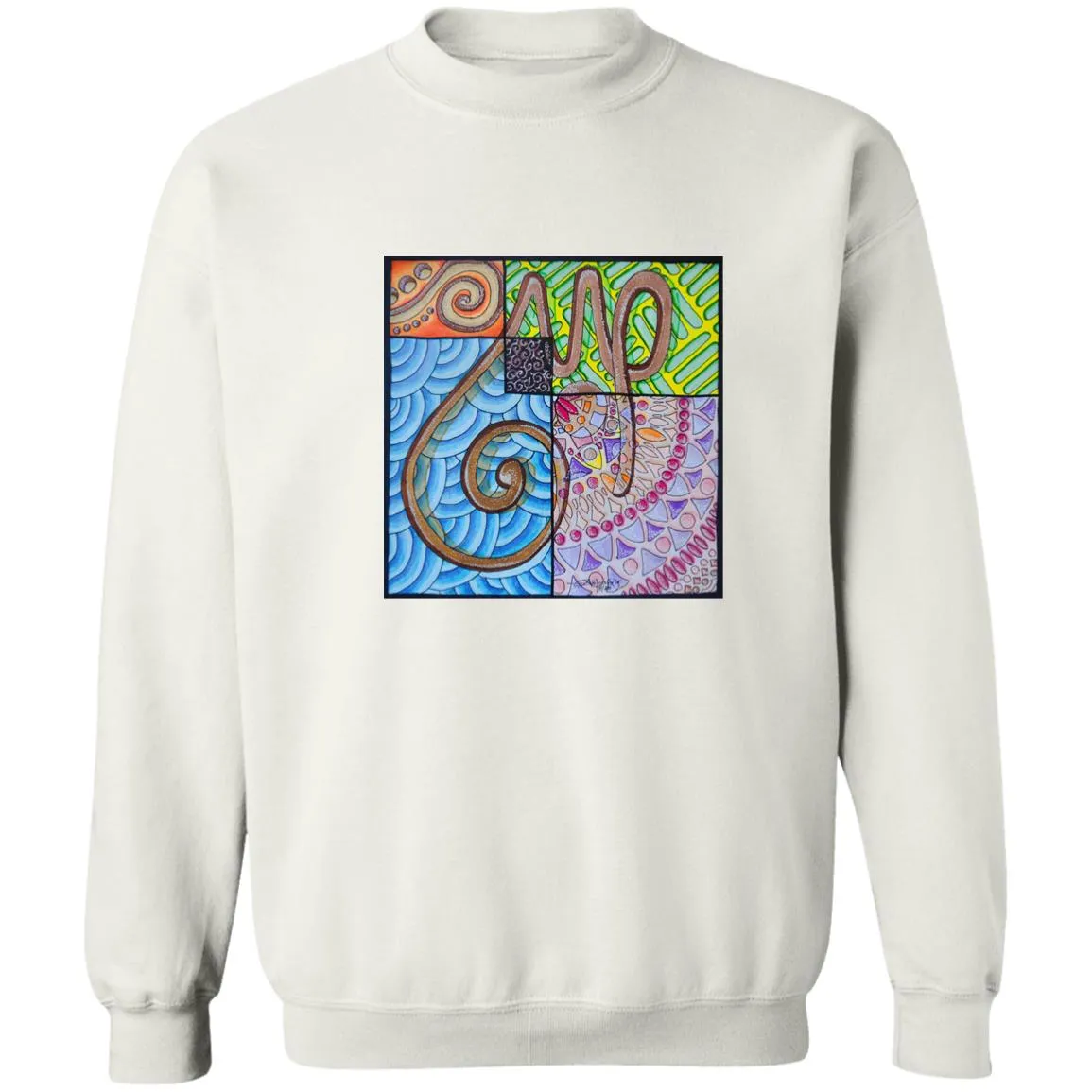 Pullover Sweatshirt with Arabic Calligraphy - Sabr (صَبْرٌ‎)