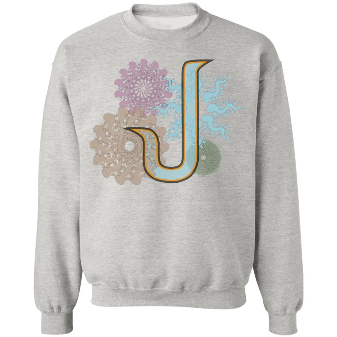 Pullover Sweatshirt with Arabic Initial - 'Lām' (ل)