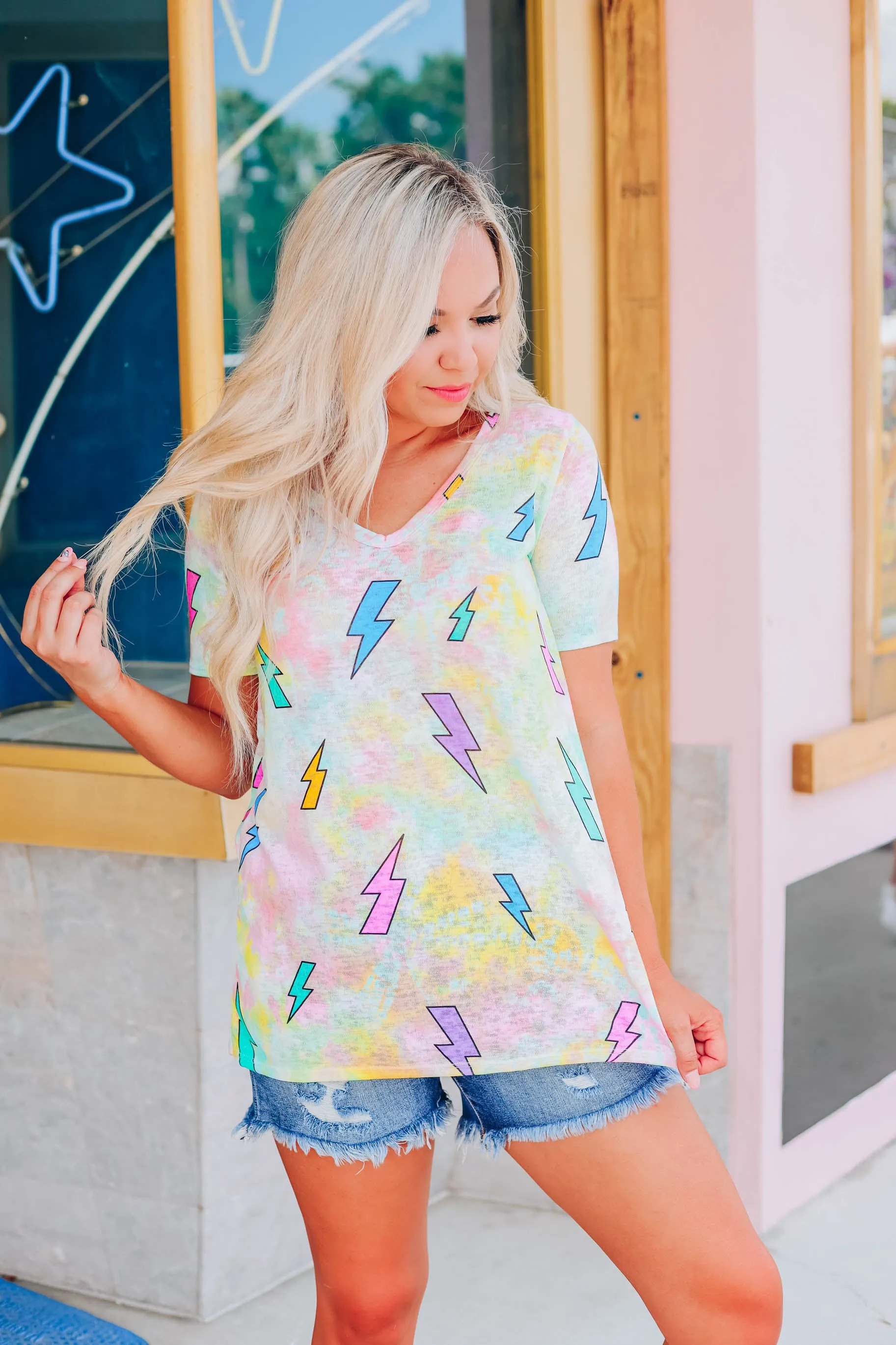 Rainbow Lightning Top