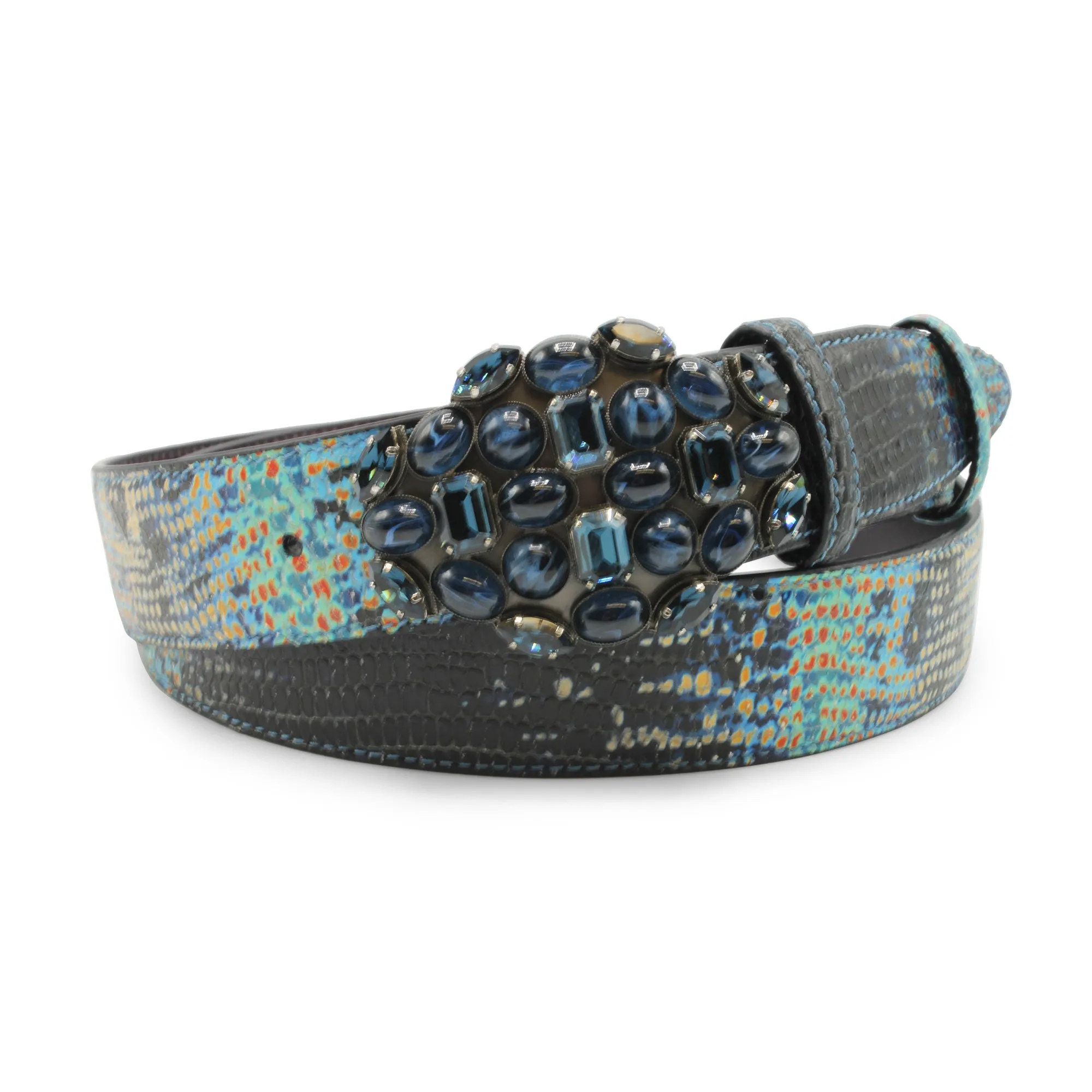 Royal Blue Teyus Mali Swarovski Crystal Bubble Belt