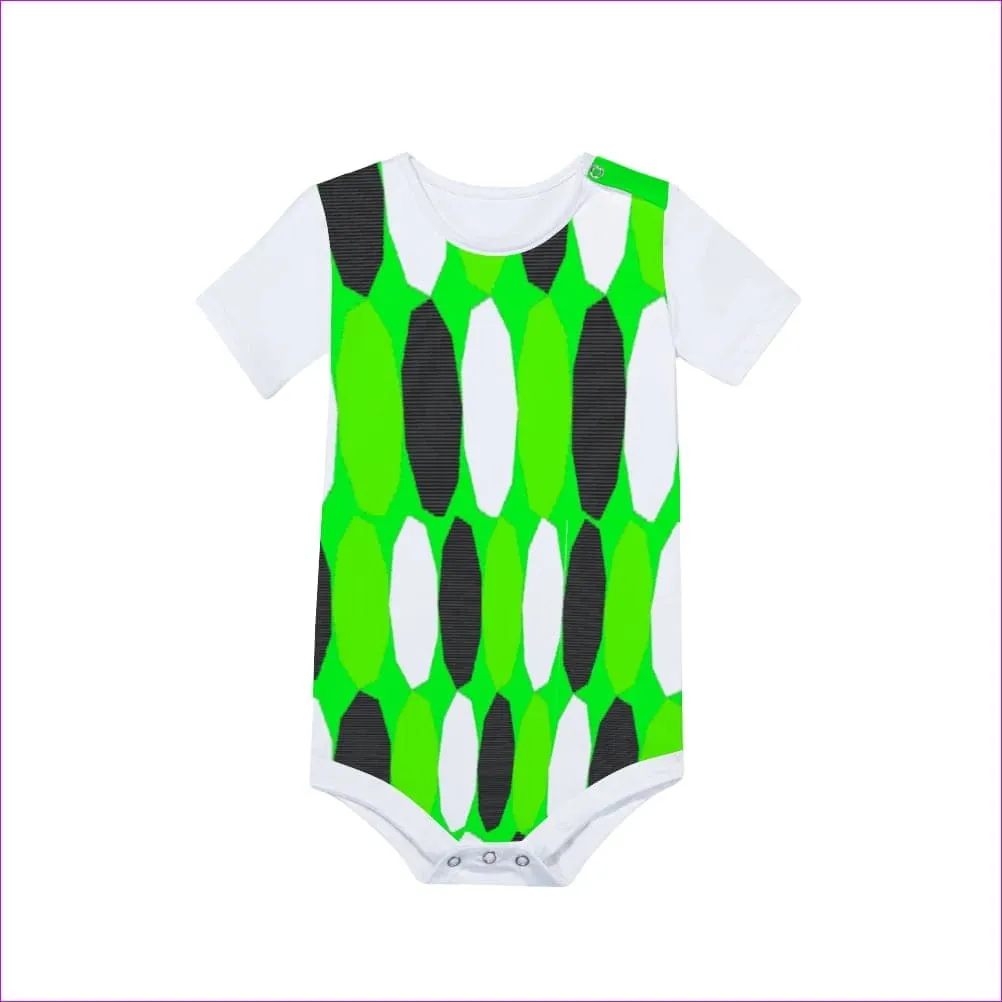 Royal Geo Baby's Short Sleeve Romper