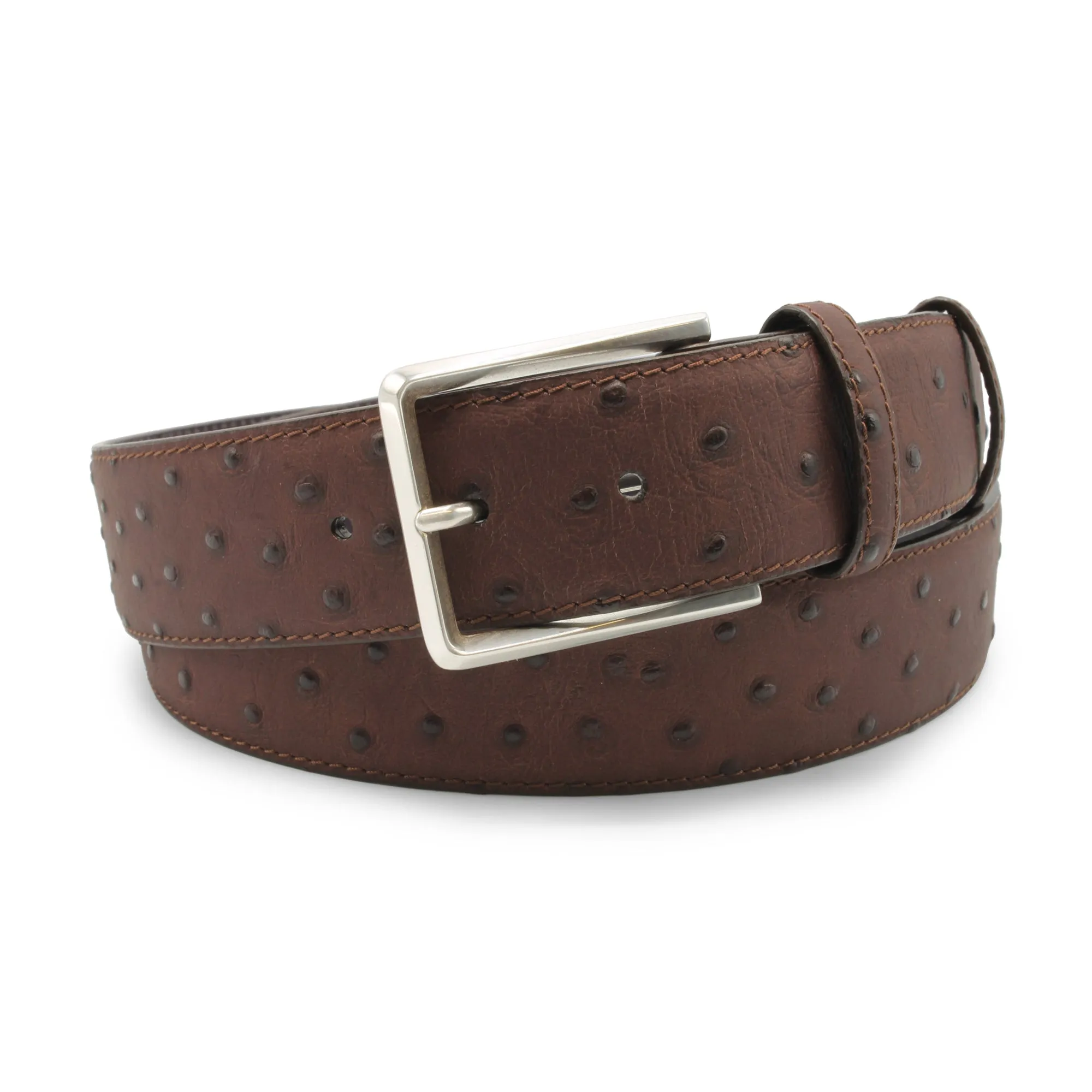 Russett Mock Ostrich Quill Classic Belt