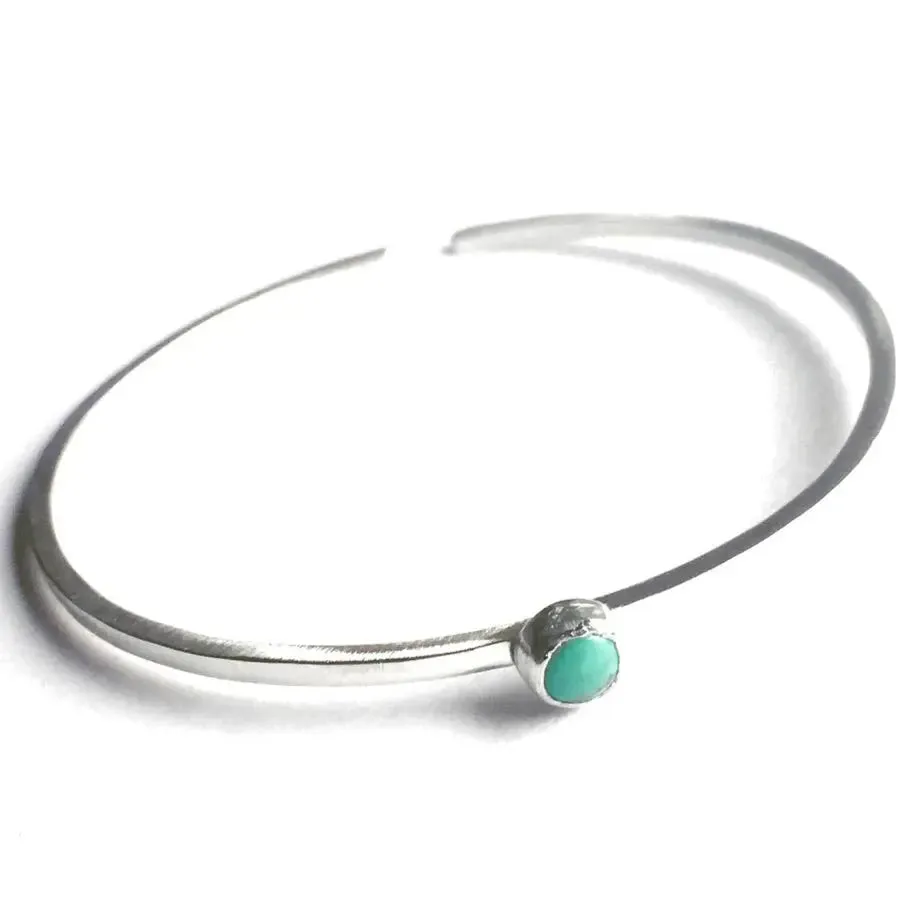 Solitaire Bangle Turquoise Bracelet TSBB003 by Votive Designs Jewelry