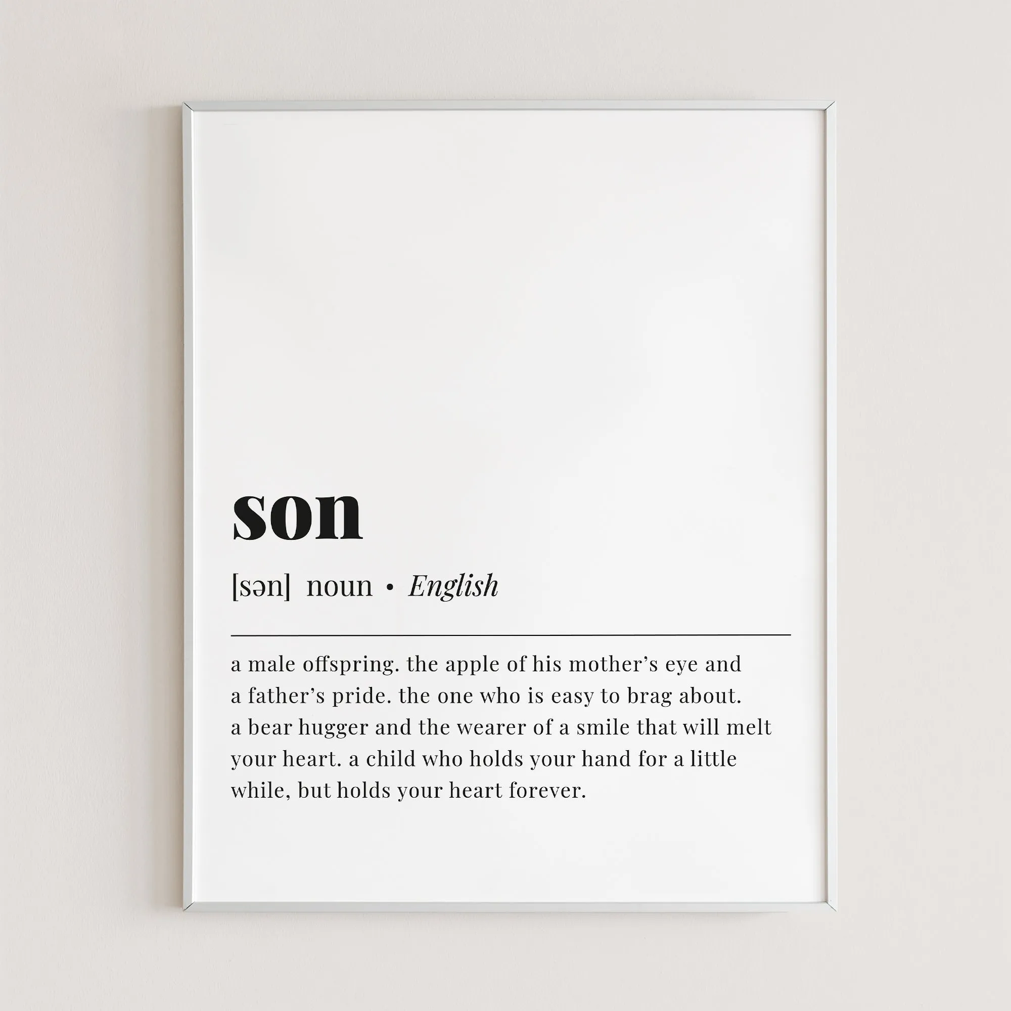 Son Definition Print Instant Download