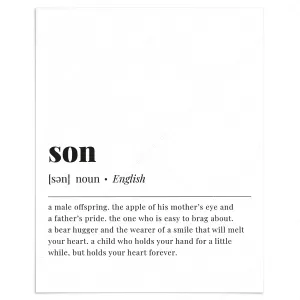 Son Definition Print Instant Download