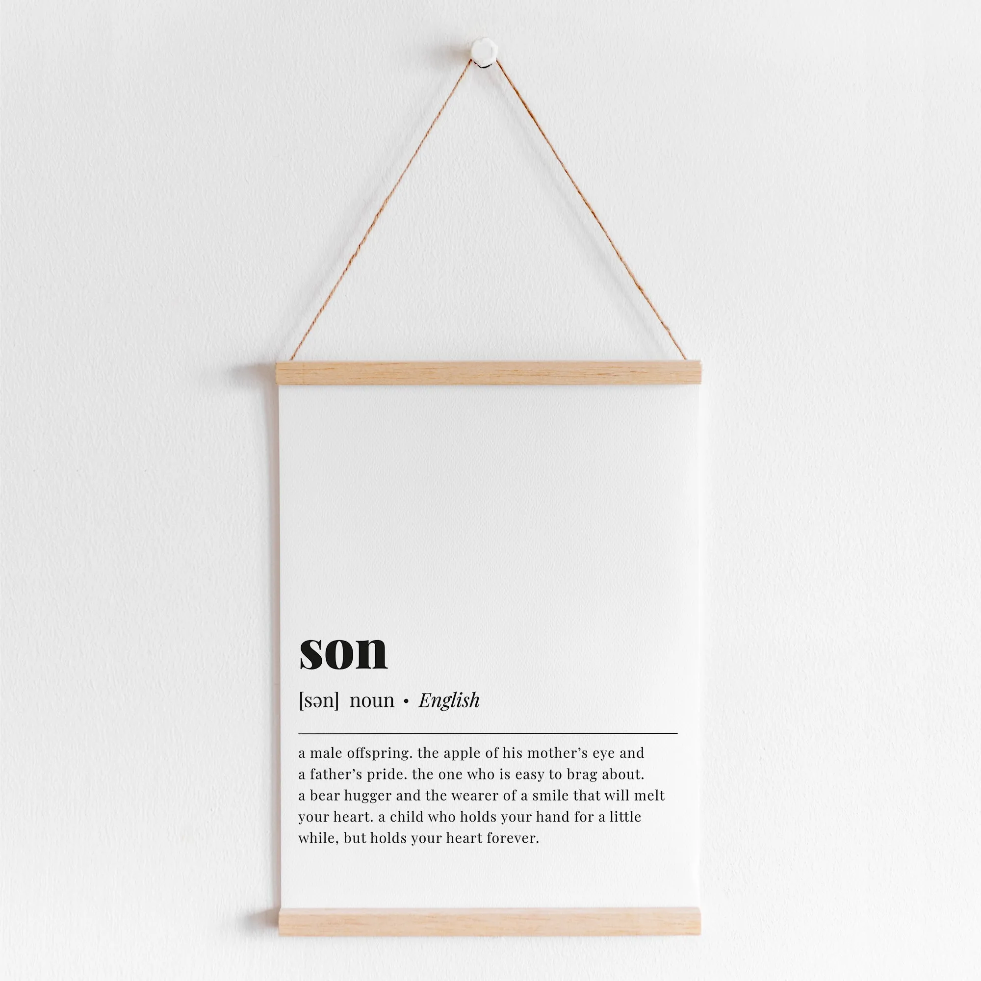 Son Definition Print Instant Download