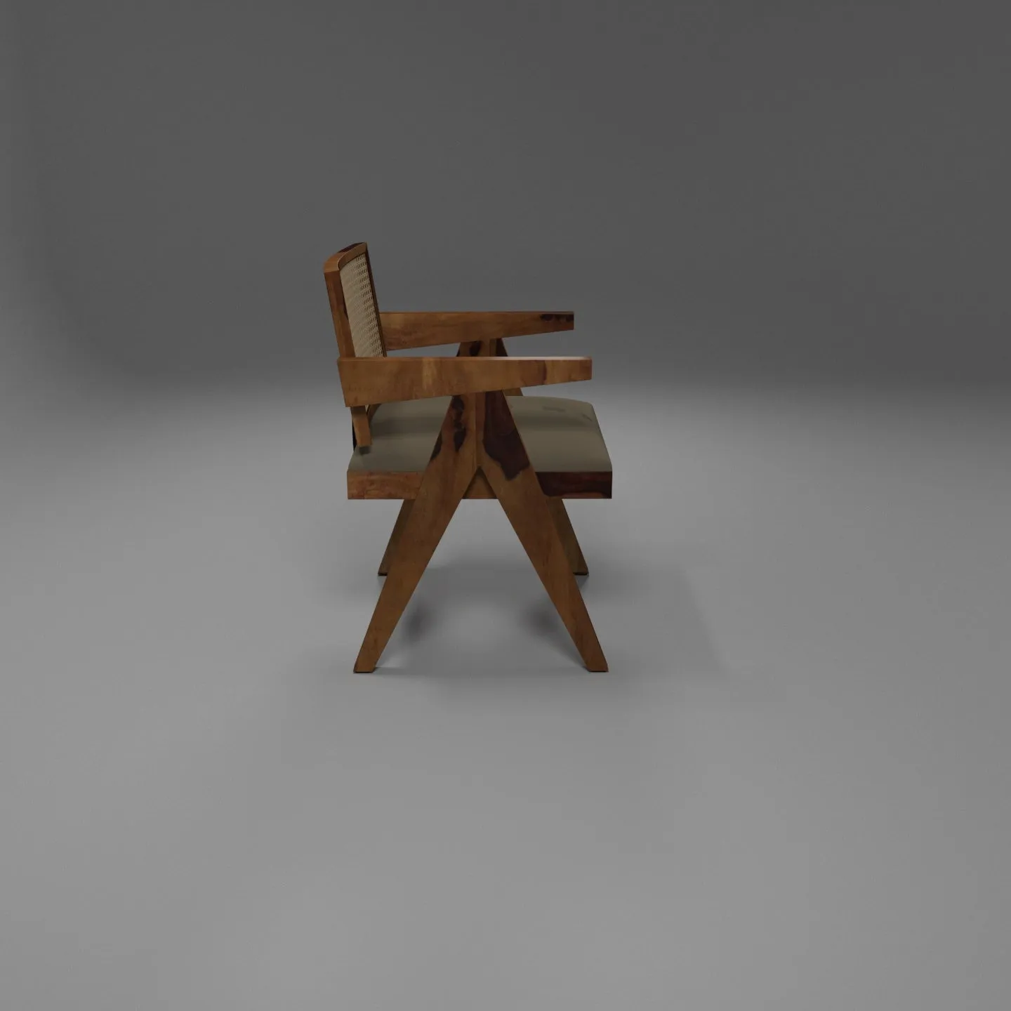 Southern Sheesham Wood Dark Natural Director's Arm Chair